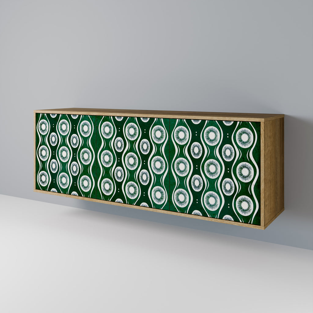 GREEN EYES 3-Door Sideboard in Oak Effect