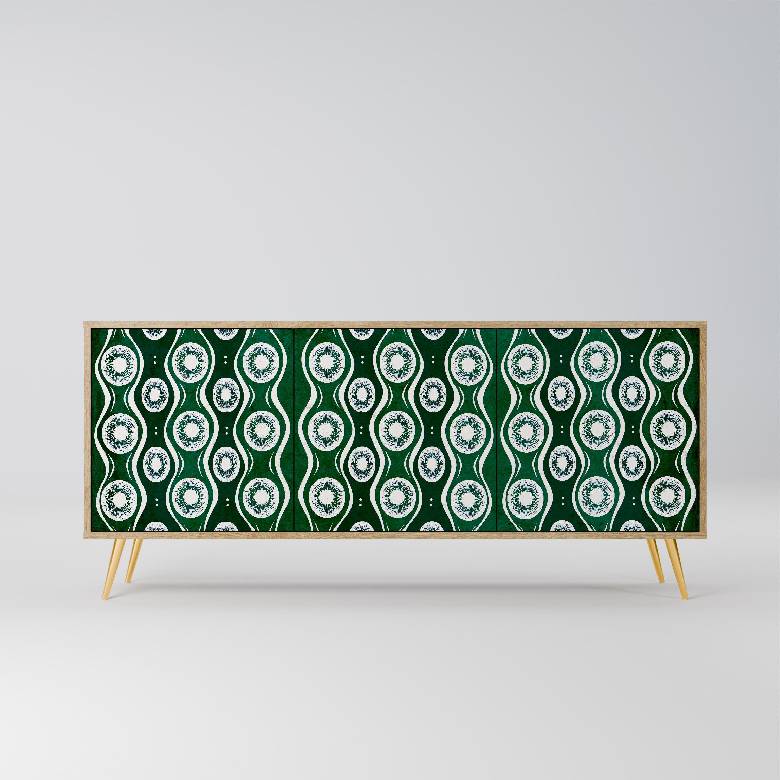 GREEN EYES 3-Door Sideboard in Oak Effect