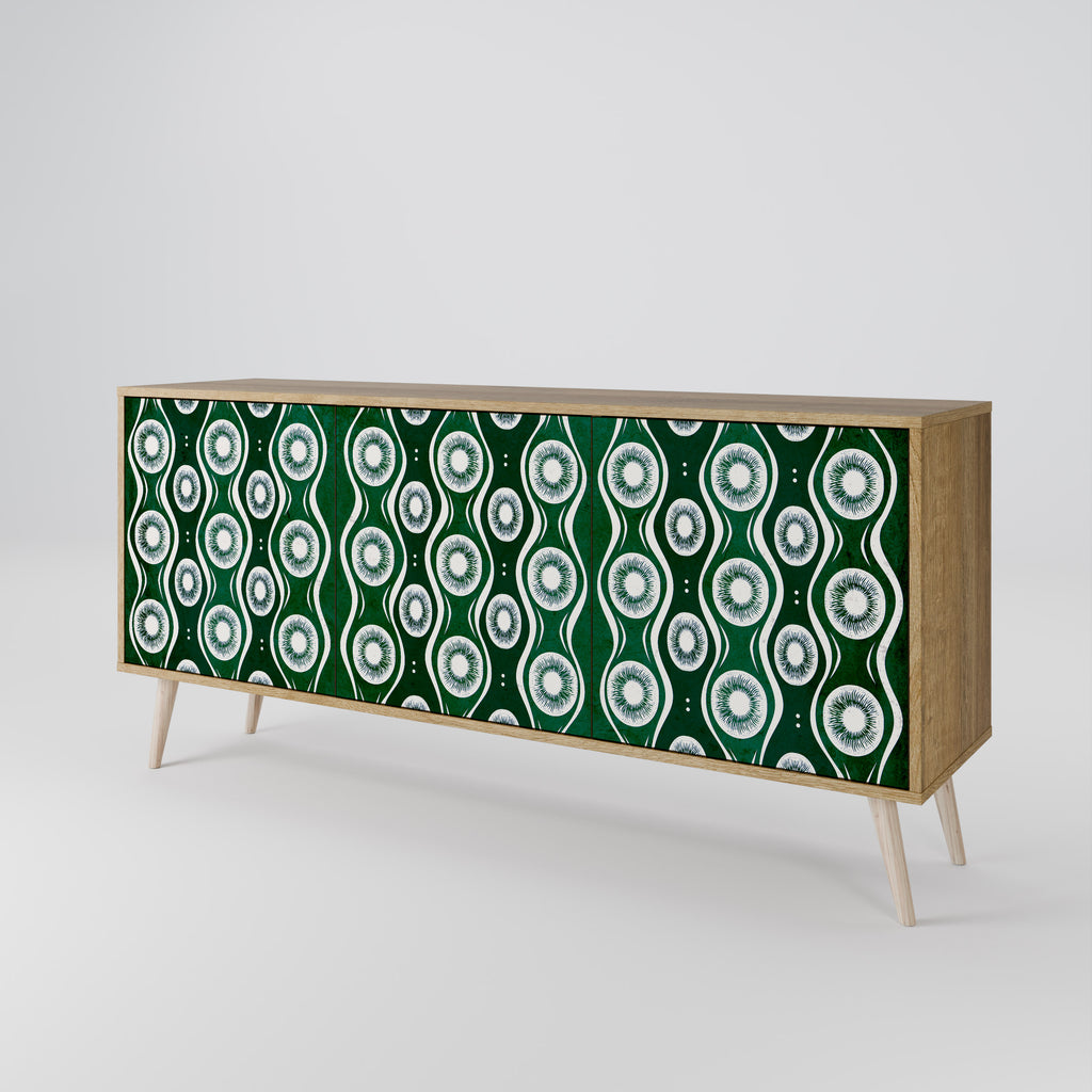 GREEN EYES 3-Door Sideboard in Oak Effect
