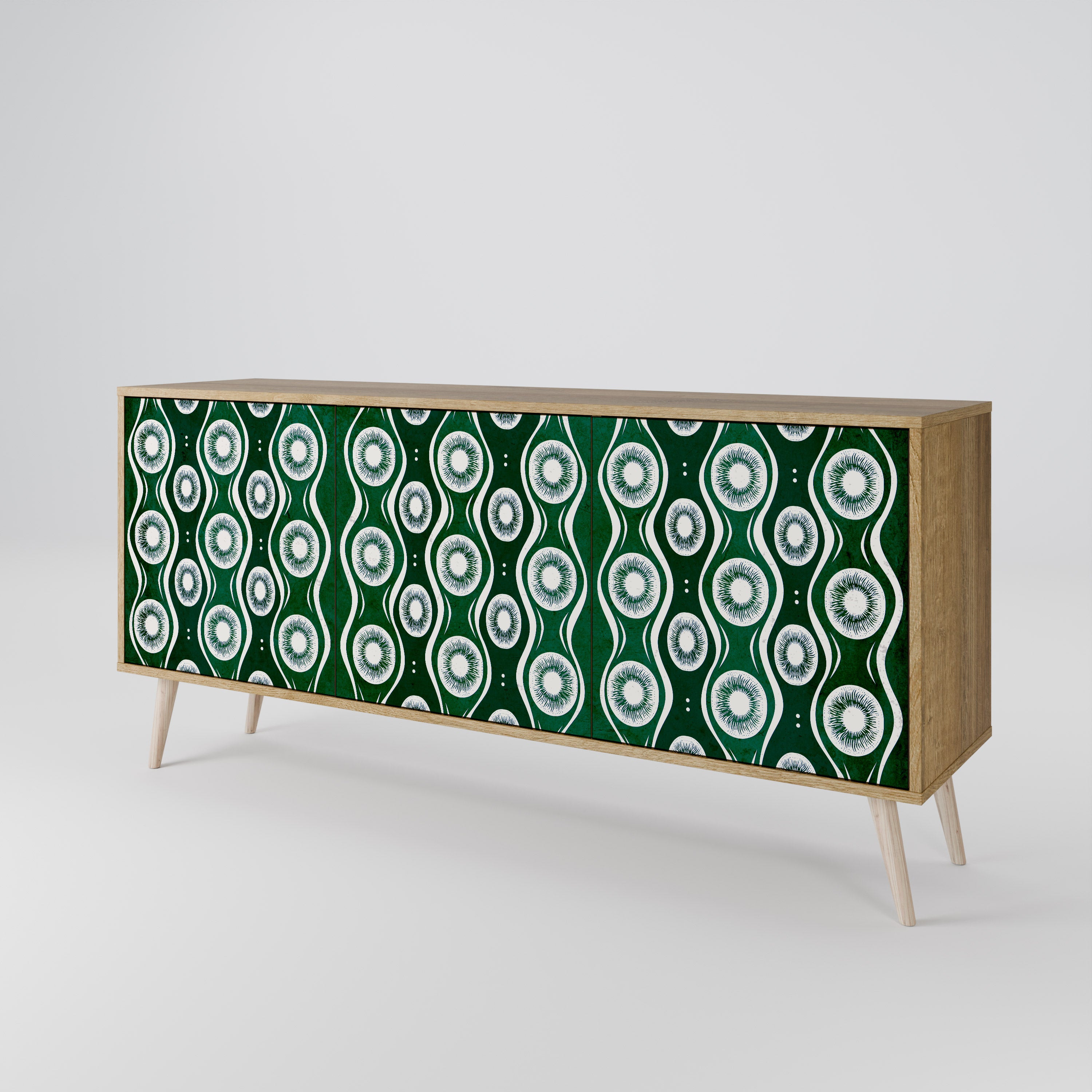 GREEN EYES 3-Door Sideboard in Oak Effect