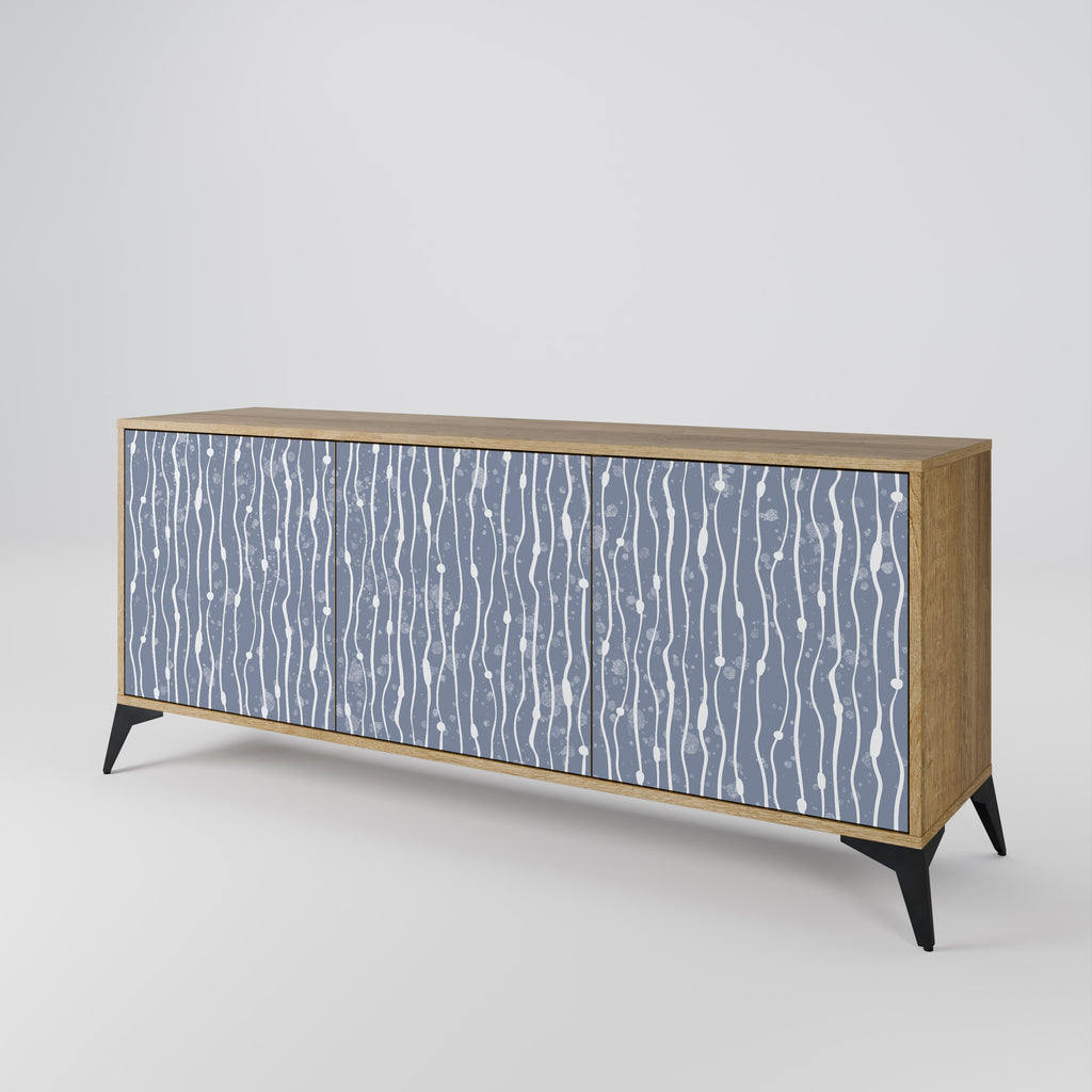 GRAPHITE RAIN 3-Door Sideboard in Oak Effect