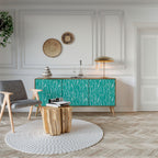 TURQUOISE RAIN Aparador de 3 Puertas en Efecto Roble