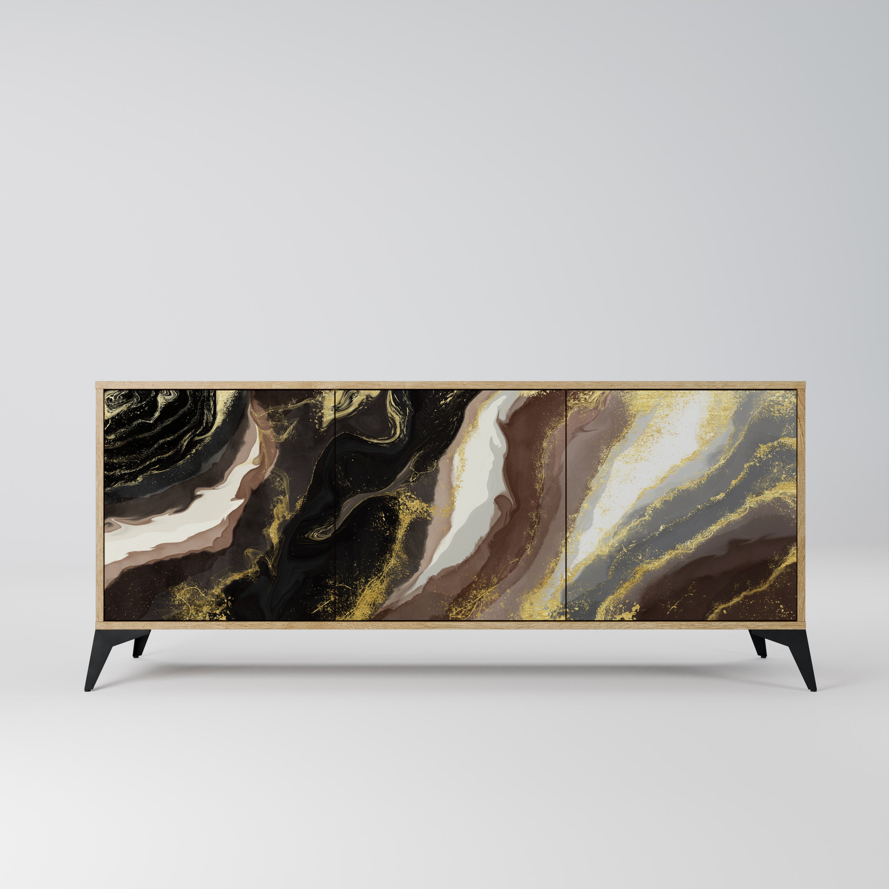 GOLD DUST 3-Door Sideboard in Oak Effect