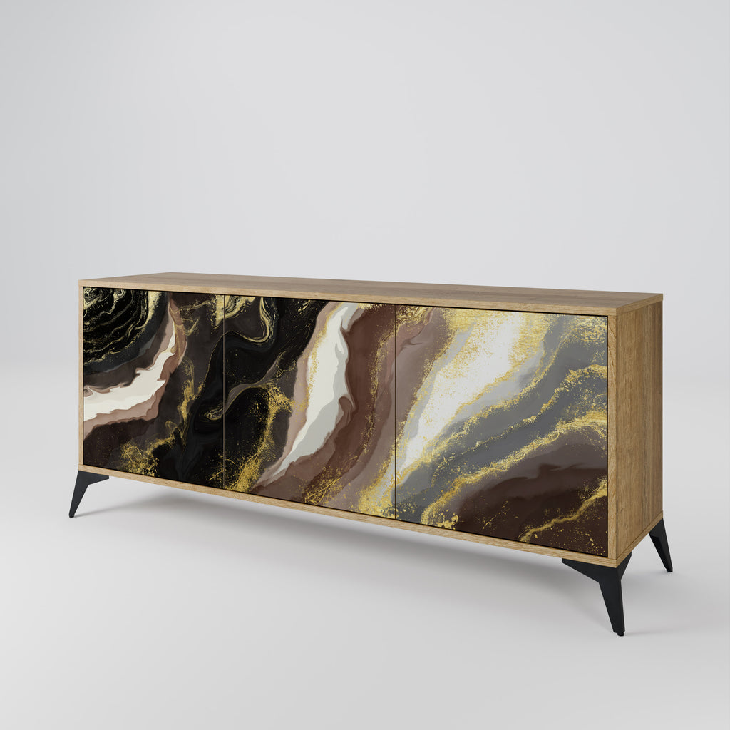 GOLD DUST 3-Door Sideboard in Oak Effect