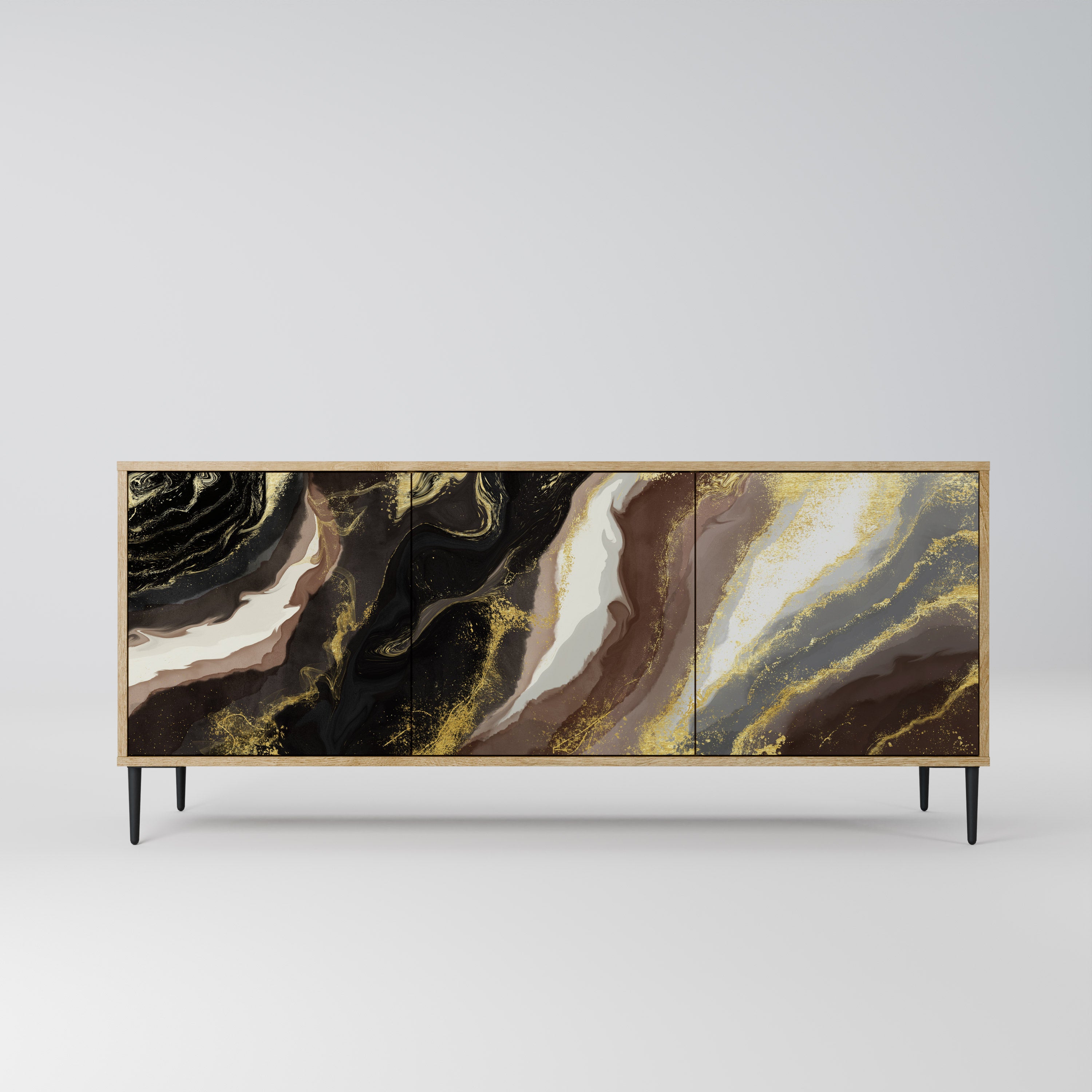 GOLD DUST 3-Door Sideboard in Oak Effect