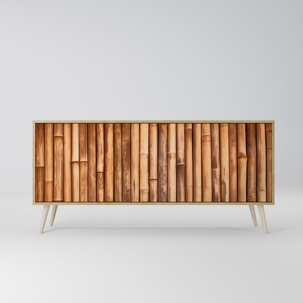 NATURAL WOOD 3-Door Sideboard in Oak Effect