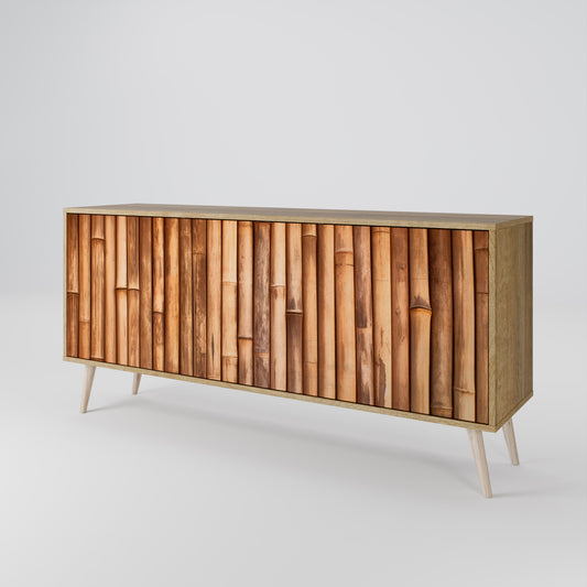 NATURAL WOOD Aparador de 3 Puertas