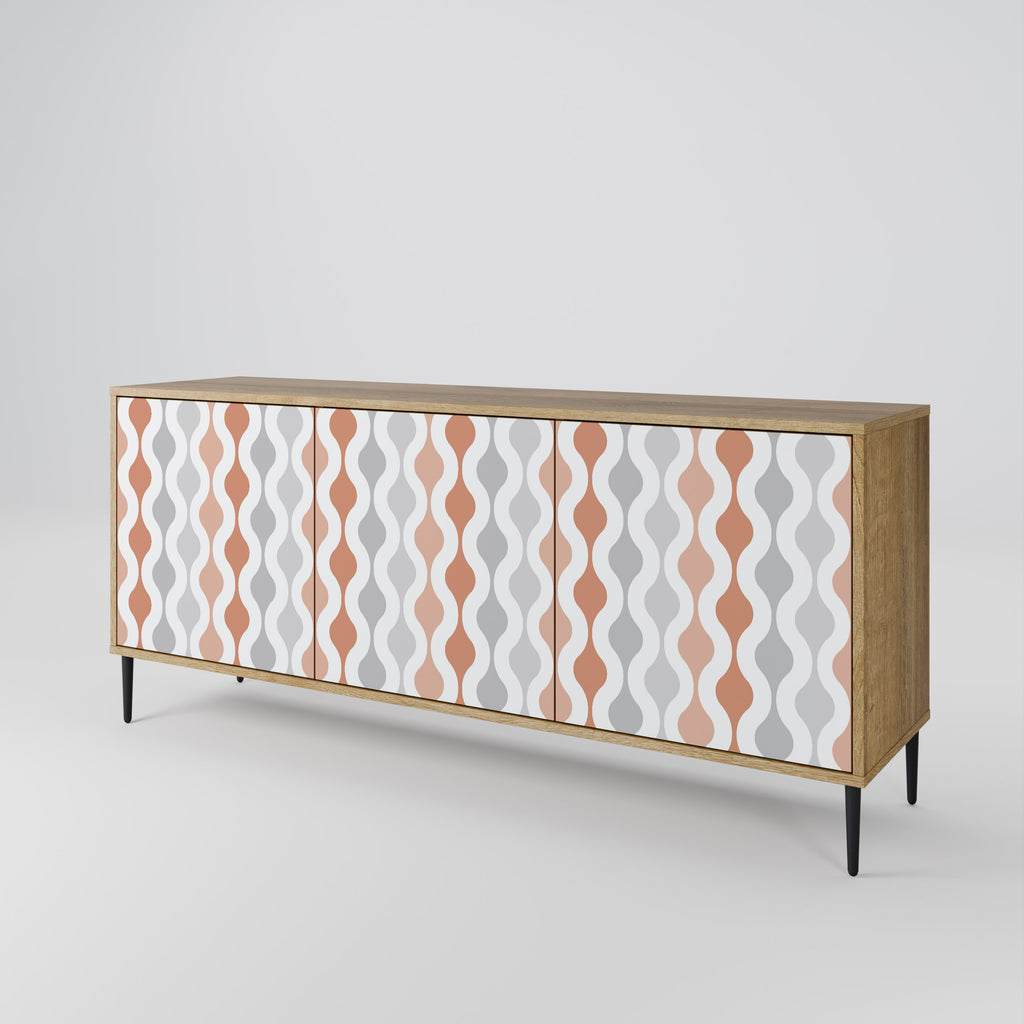 HAZY NOSTALGIA 3-Door Sideboard in Oak Effect