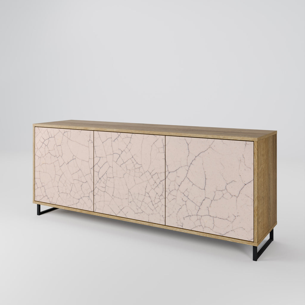 CERAMIC TEXTURE 3-Door Sideboard in Oak Effect