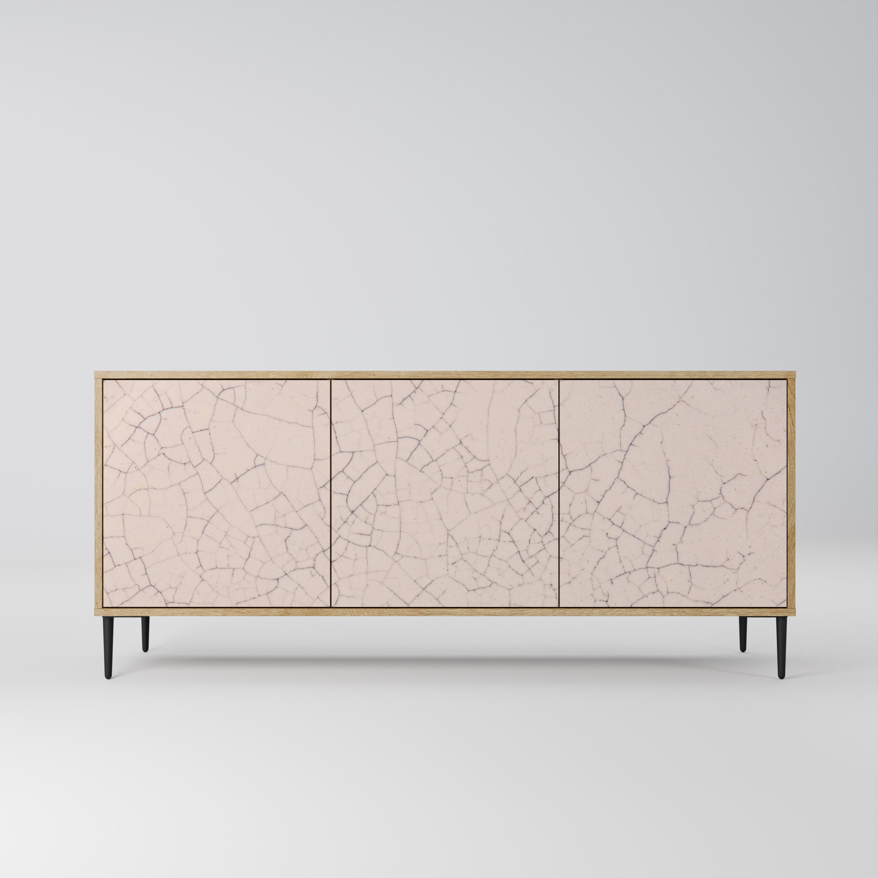 CERAMIC TEXTURE 3-Door Sideboard in Oak Effect
