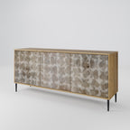 SLIGHTLY BLURRED 3-Door Sideboard in Oak Effect