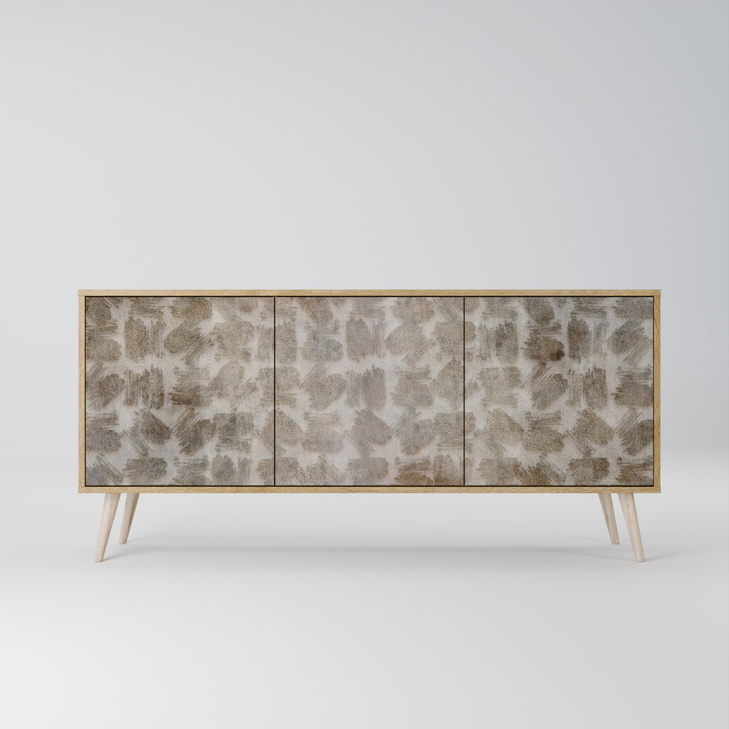 SLIGHTLY BLURRED 3-Door Sideboard in Oak Effect