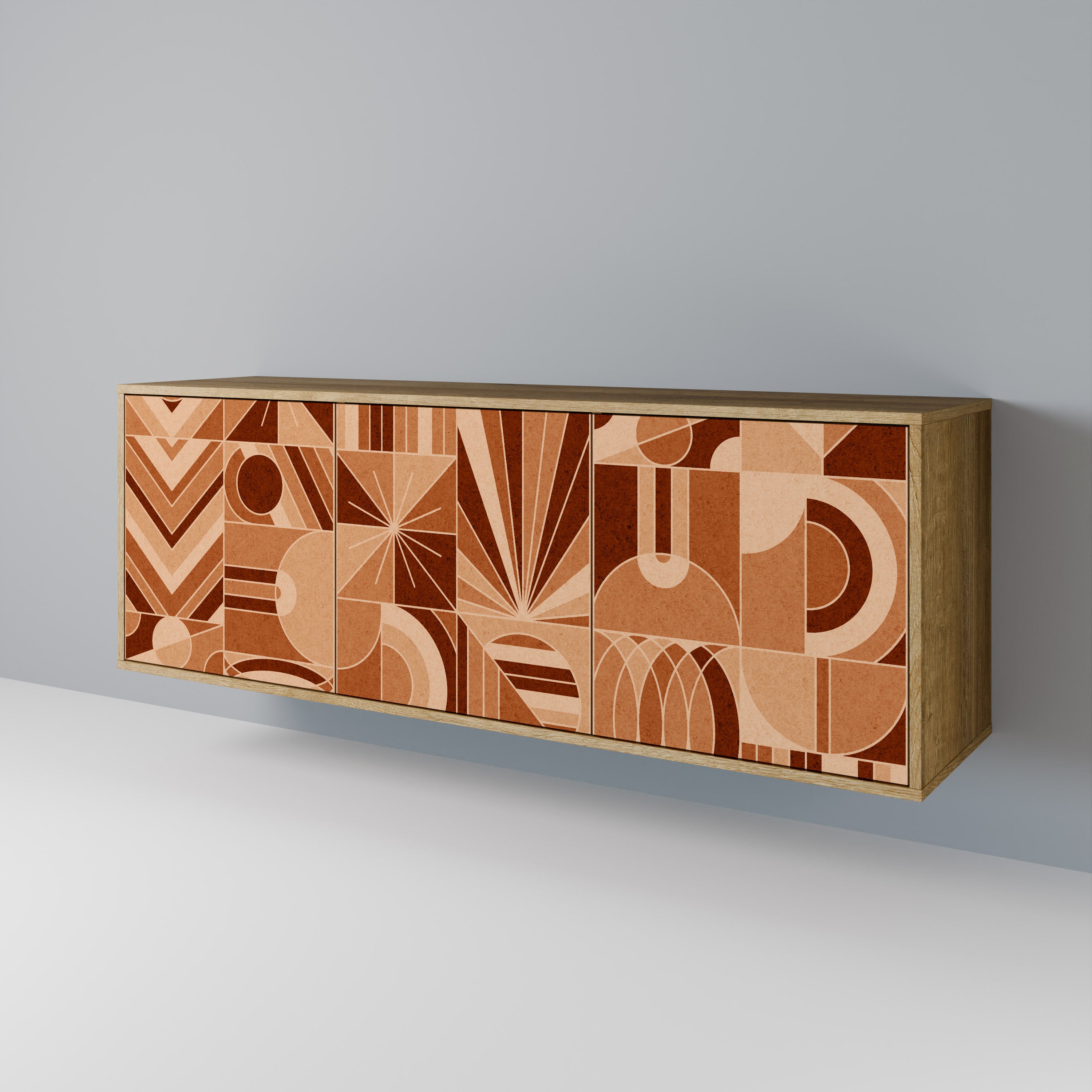 PRISM MOSAIC 3-Door Sideboard in Oak Effect