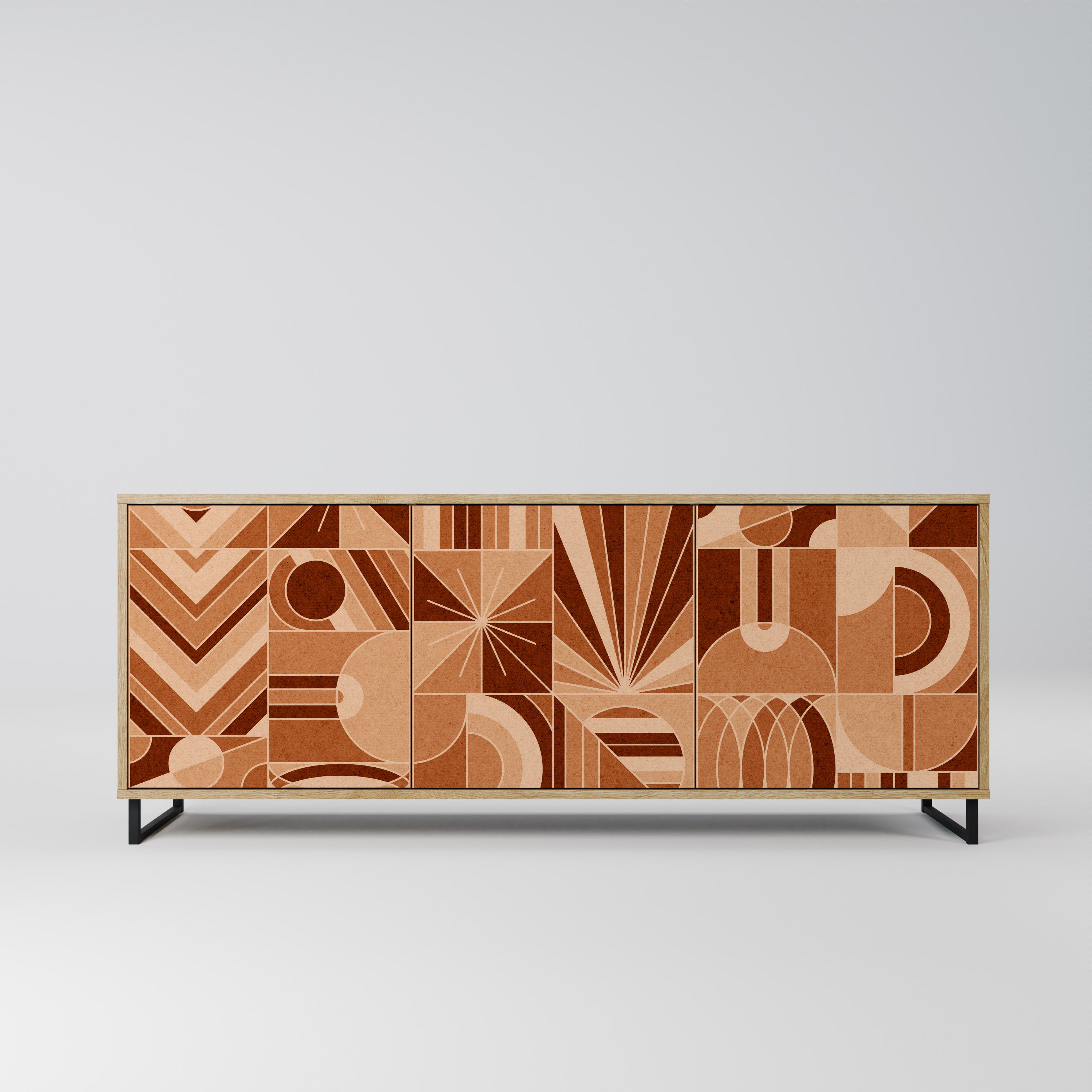 PRISM MOSAIC 3-Door Sideboard in Oak Effect