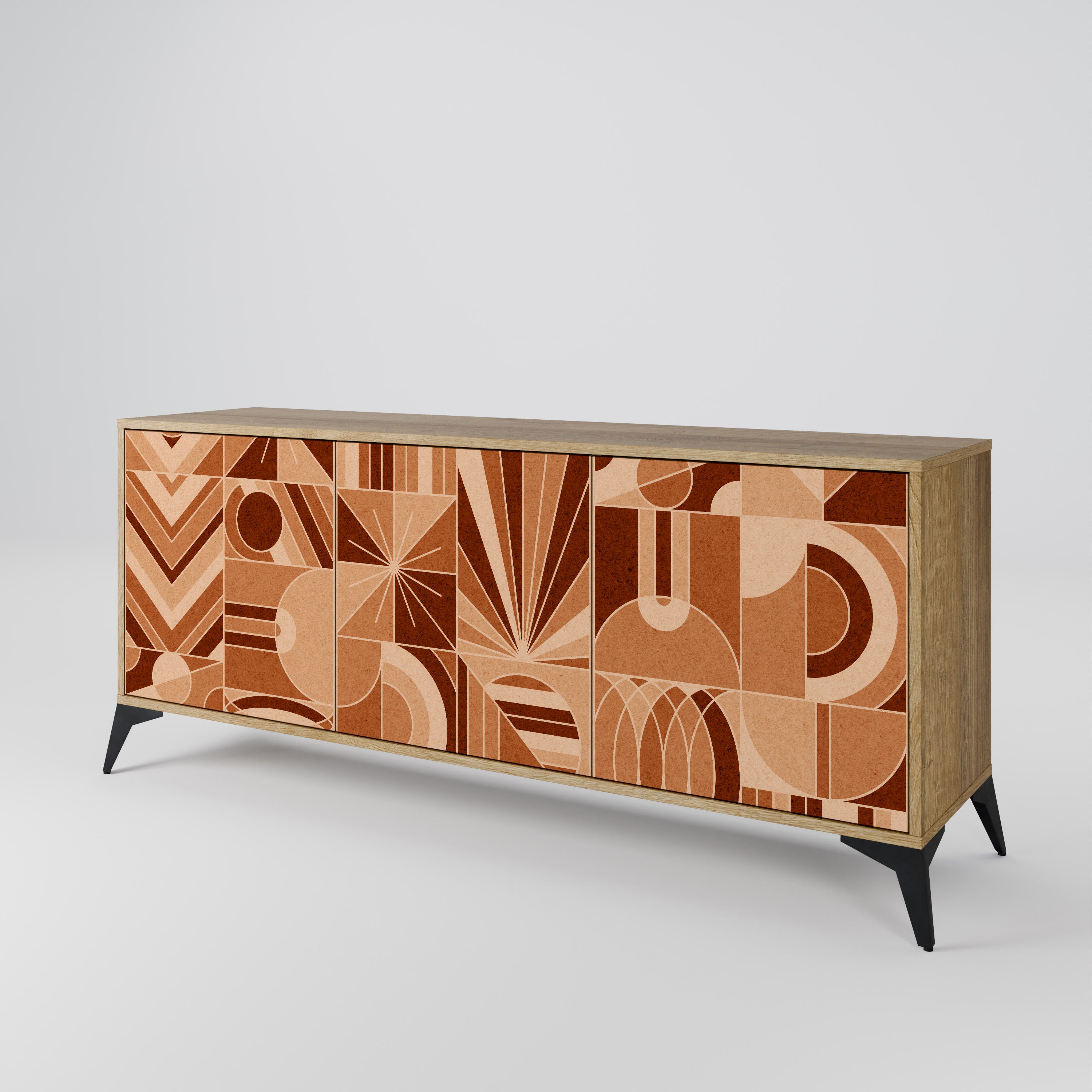 PRISM MOSAIC 3-Door Sideboard in Oak Effect