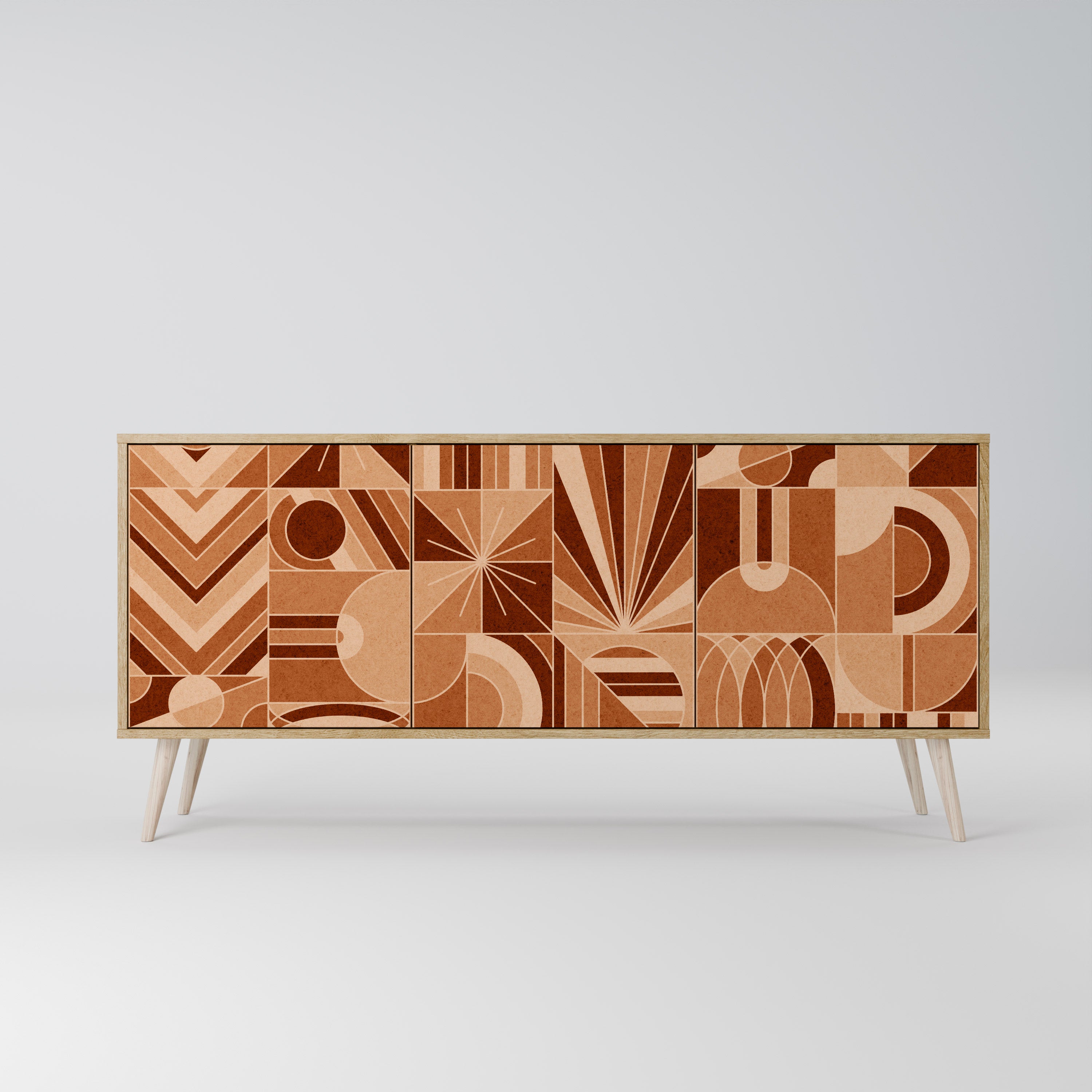 PRISM MOSAIC 3-Door Sideboard in Oak Effect