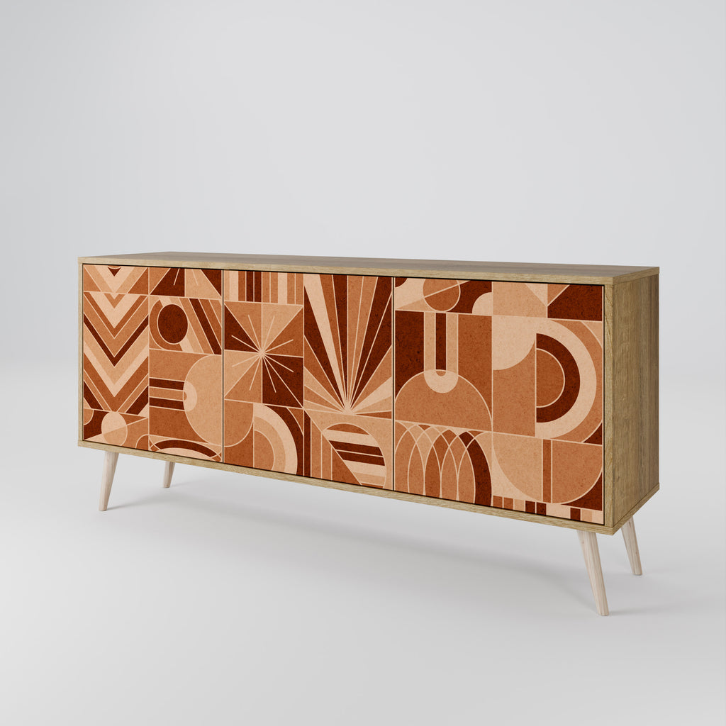 PRISM MOSAIC 3-Door Sideboard in Oak Effect