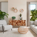 PRISM MOSAIC Aparador de 3 Puertas en Efecto Roble