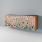 BUILDING THE FUTURE Aparador de 3 Puertas en Efecto Roble