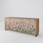 BUILDING THE FUTURE Aparador de 3 Puertas en Efecto Roble