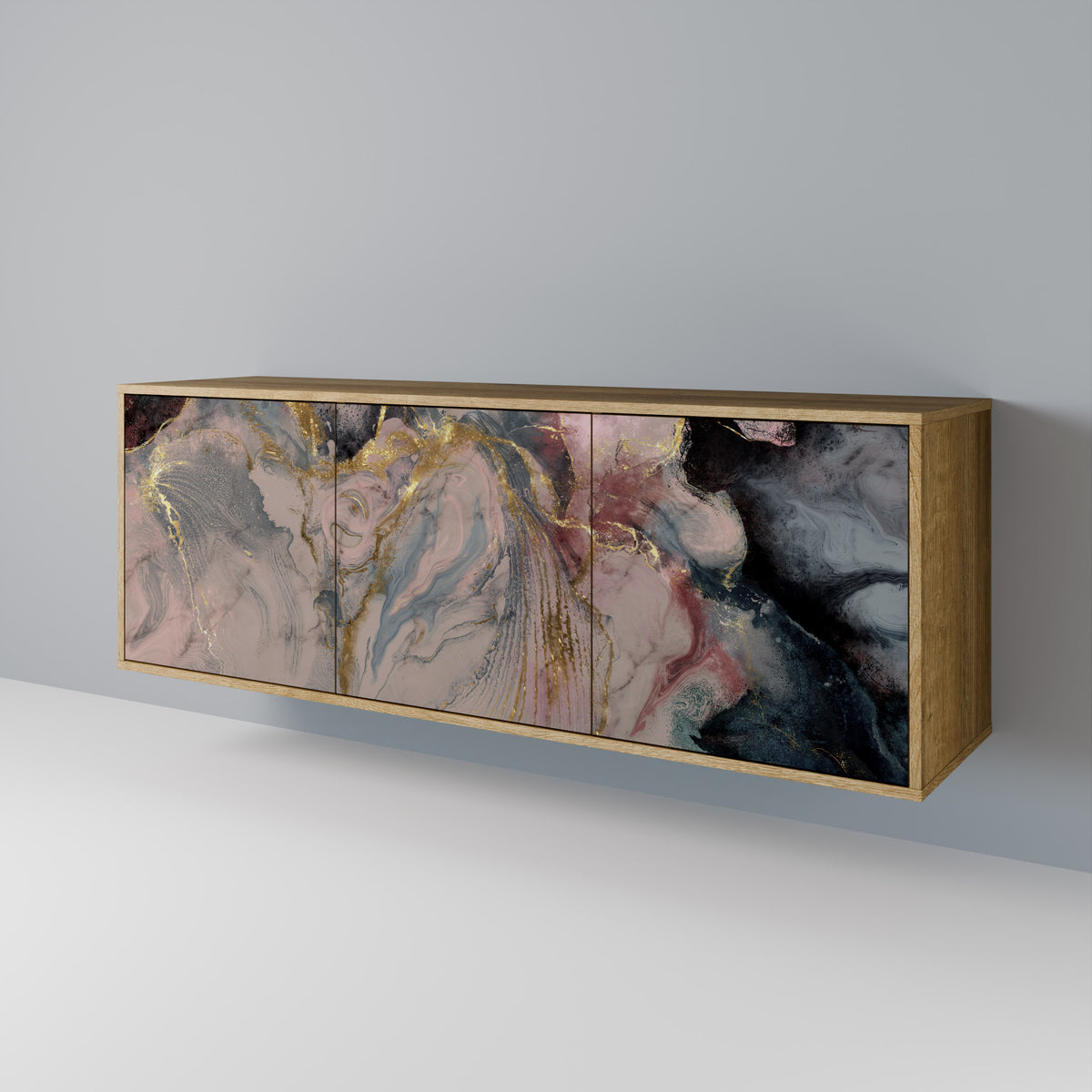 GILDED SWIRLS Aparador de 3 Puertas