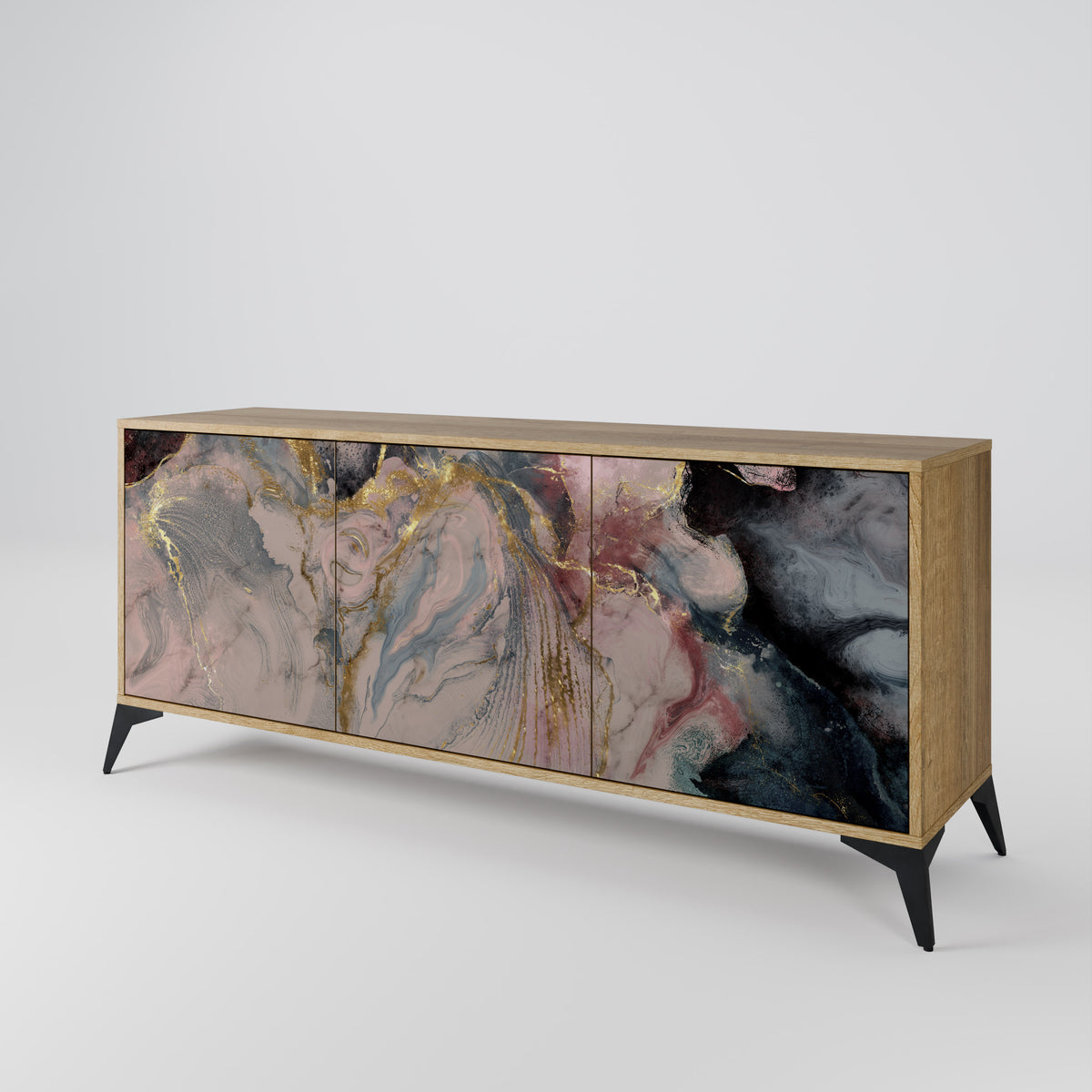 GILDED SWIRLS Aparador de 3 Puertas