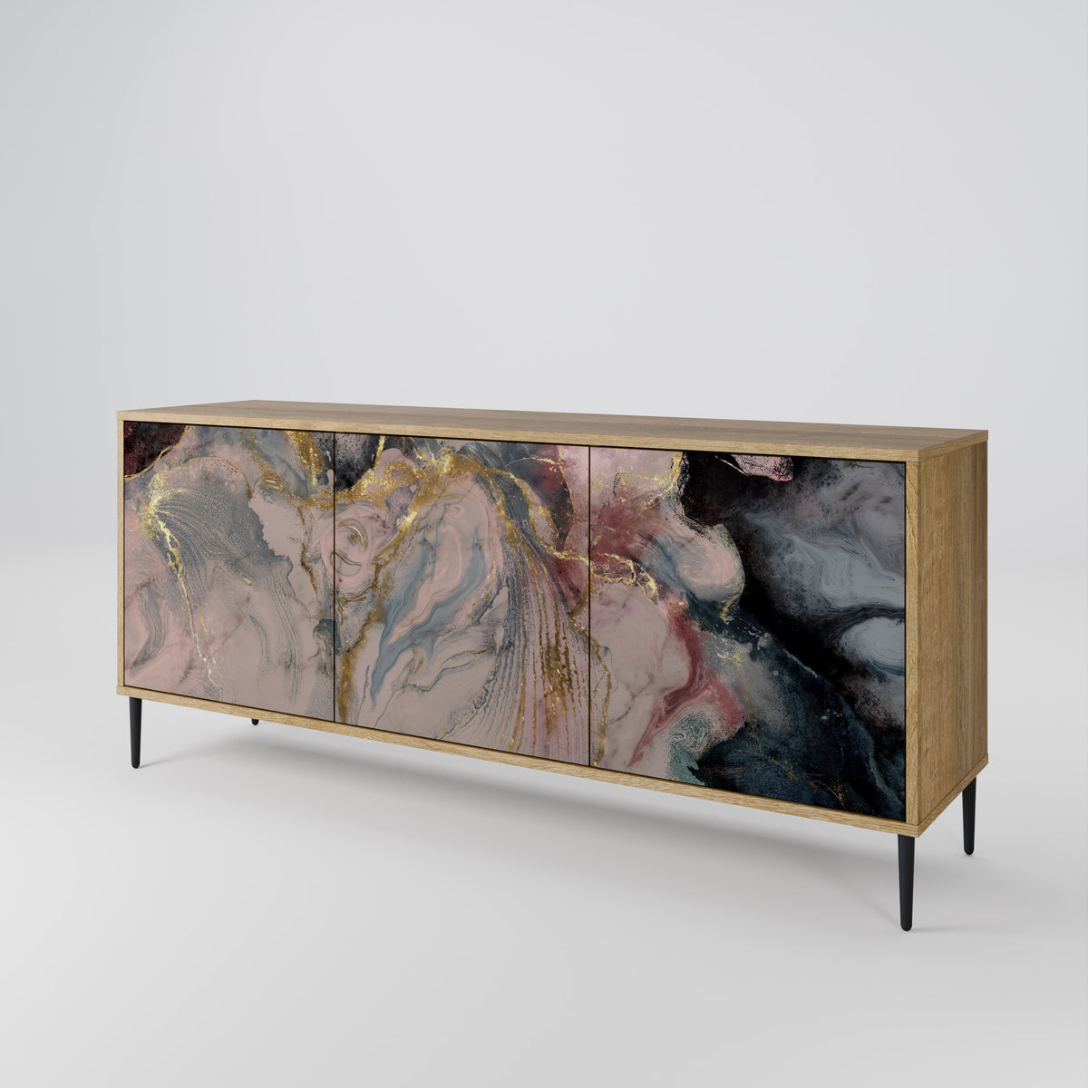 GILDED SWIRLS Aparador de 3 Puertas