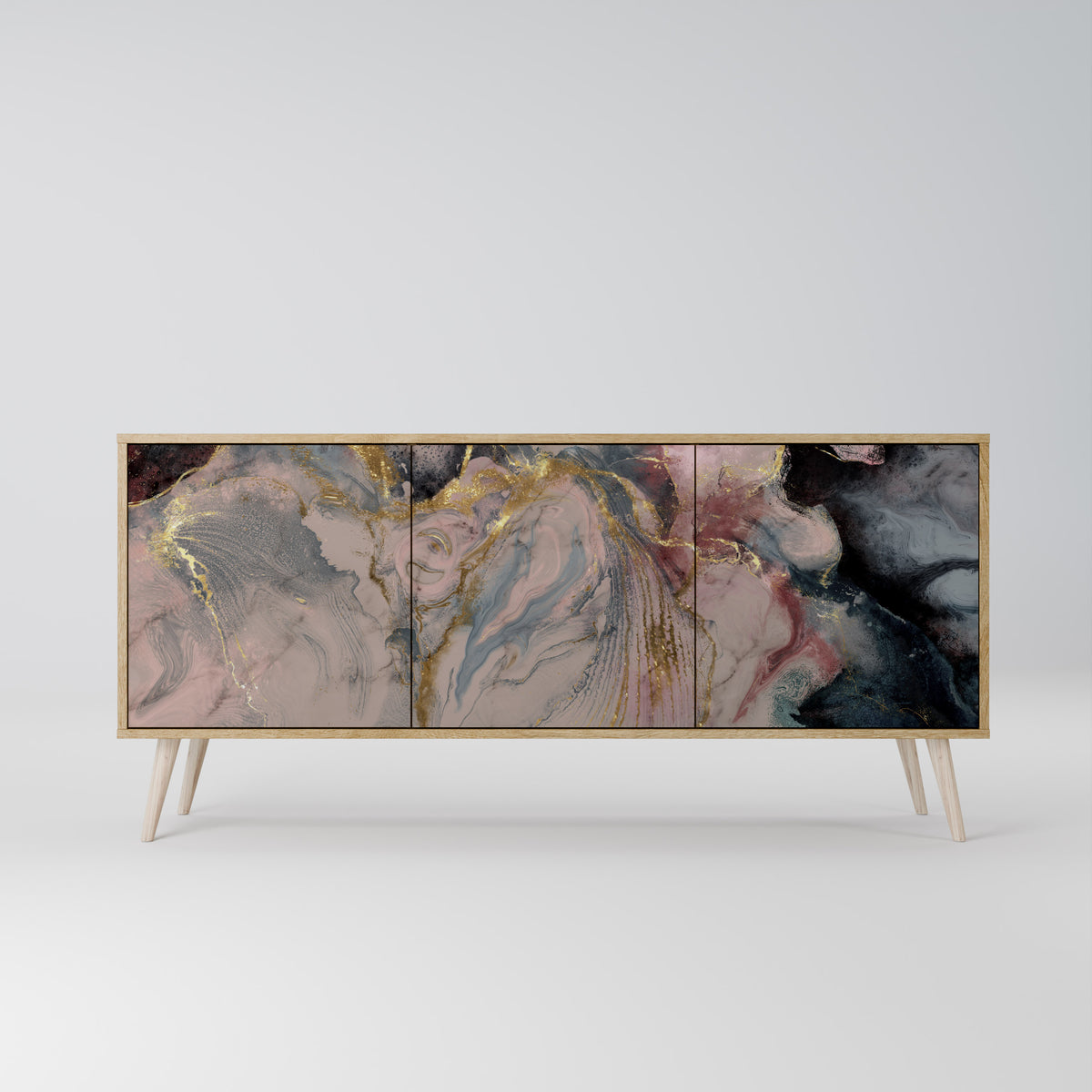 GILDED SWIRLS Aparador de 3 Puertas