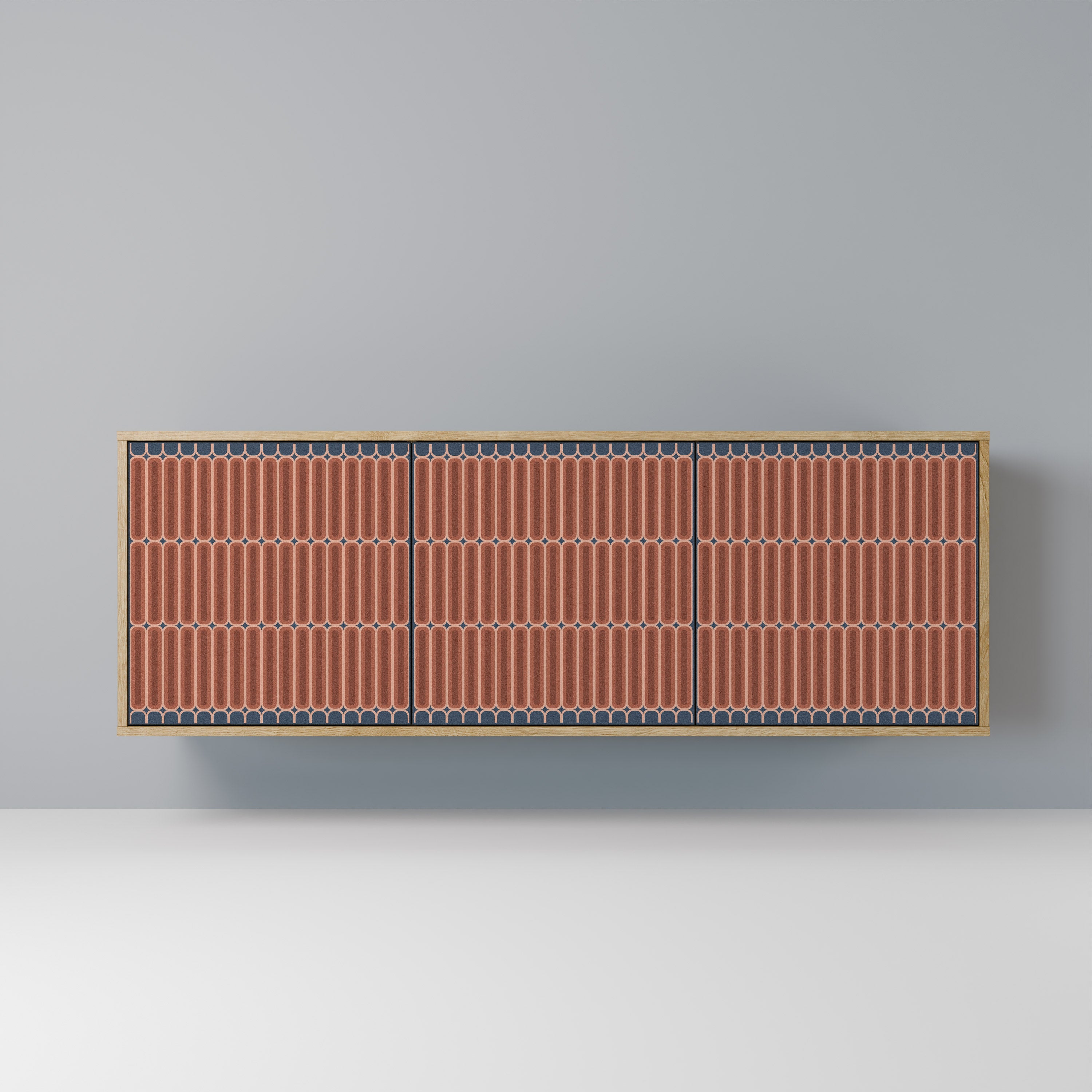 HYPNOTIC GATE 3-Door Sideboard in Oak Effect
