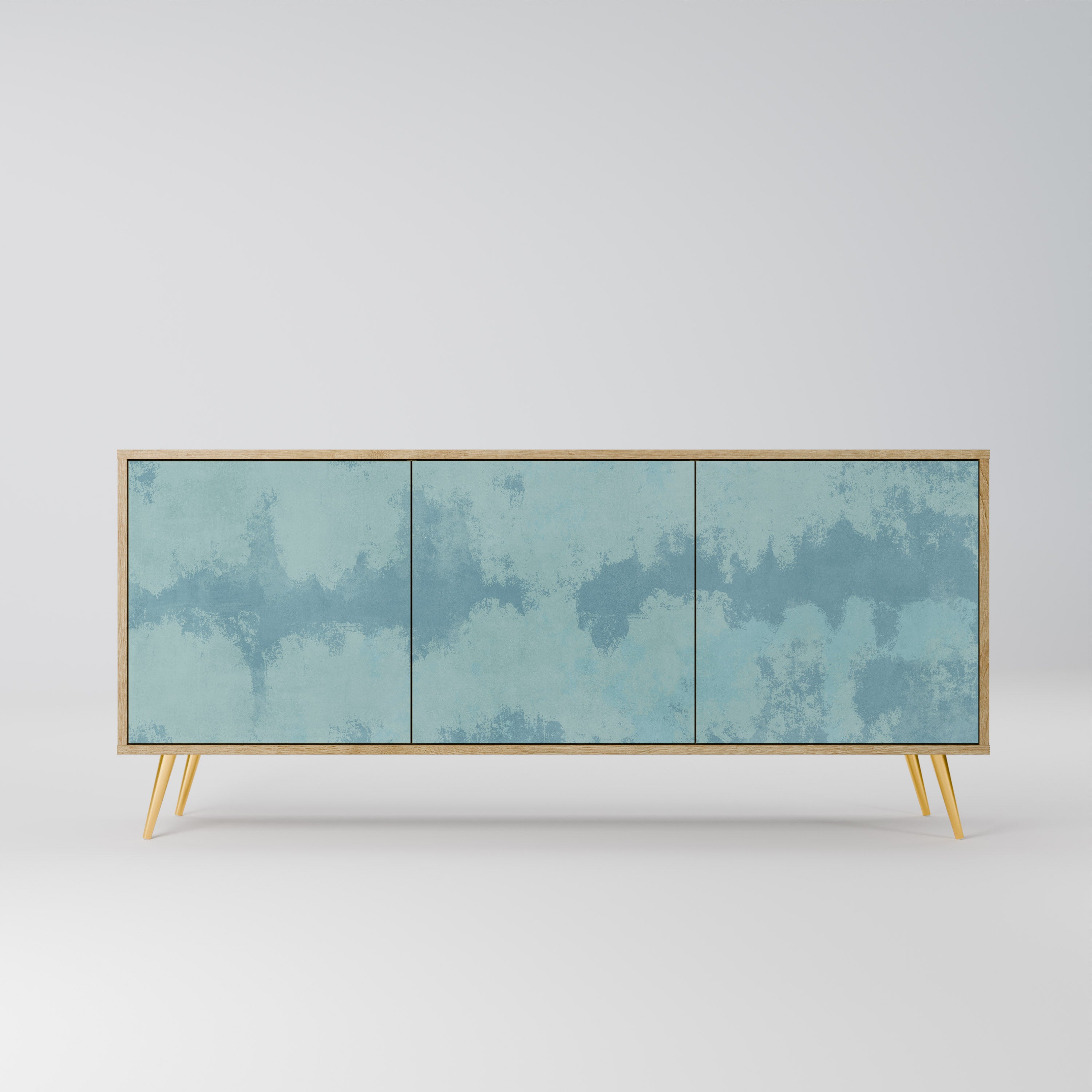 SKY WASH 3-Door Sideboard in Oak Effect