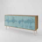 SKY WASH 3-Door Sideboard in Oak Effect