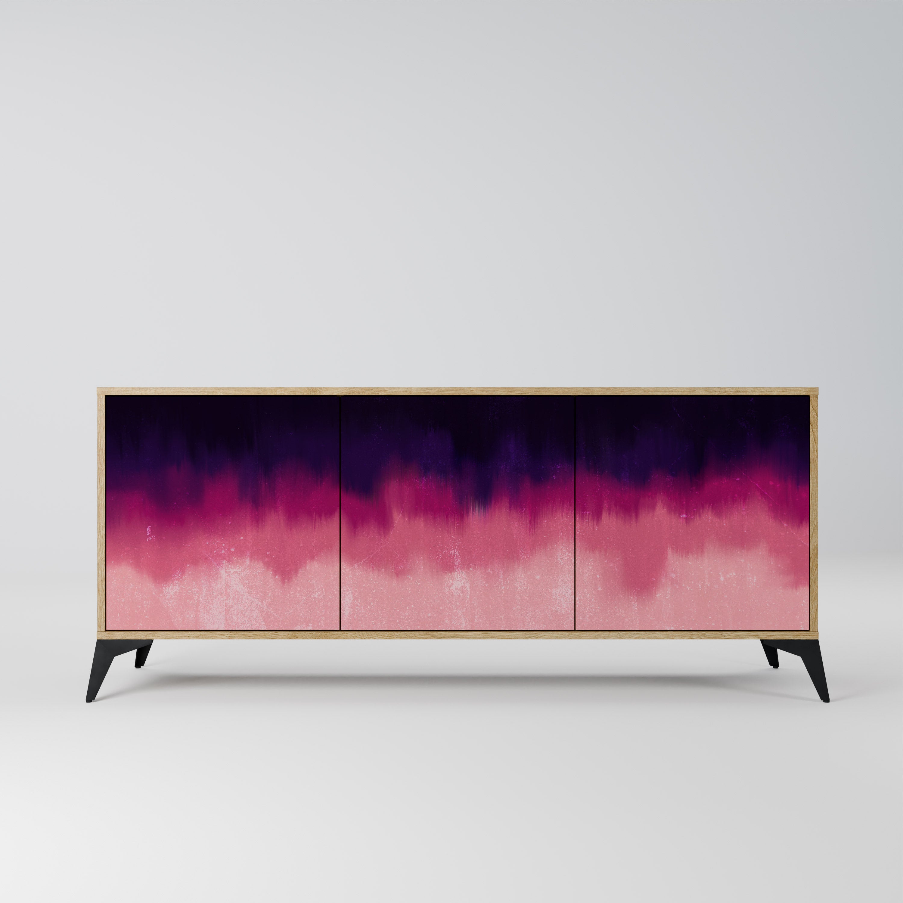 AURORA BOREALIS 3-Door Sideboard in Oak Effect