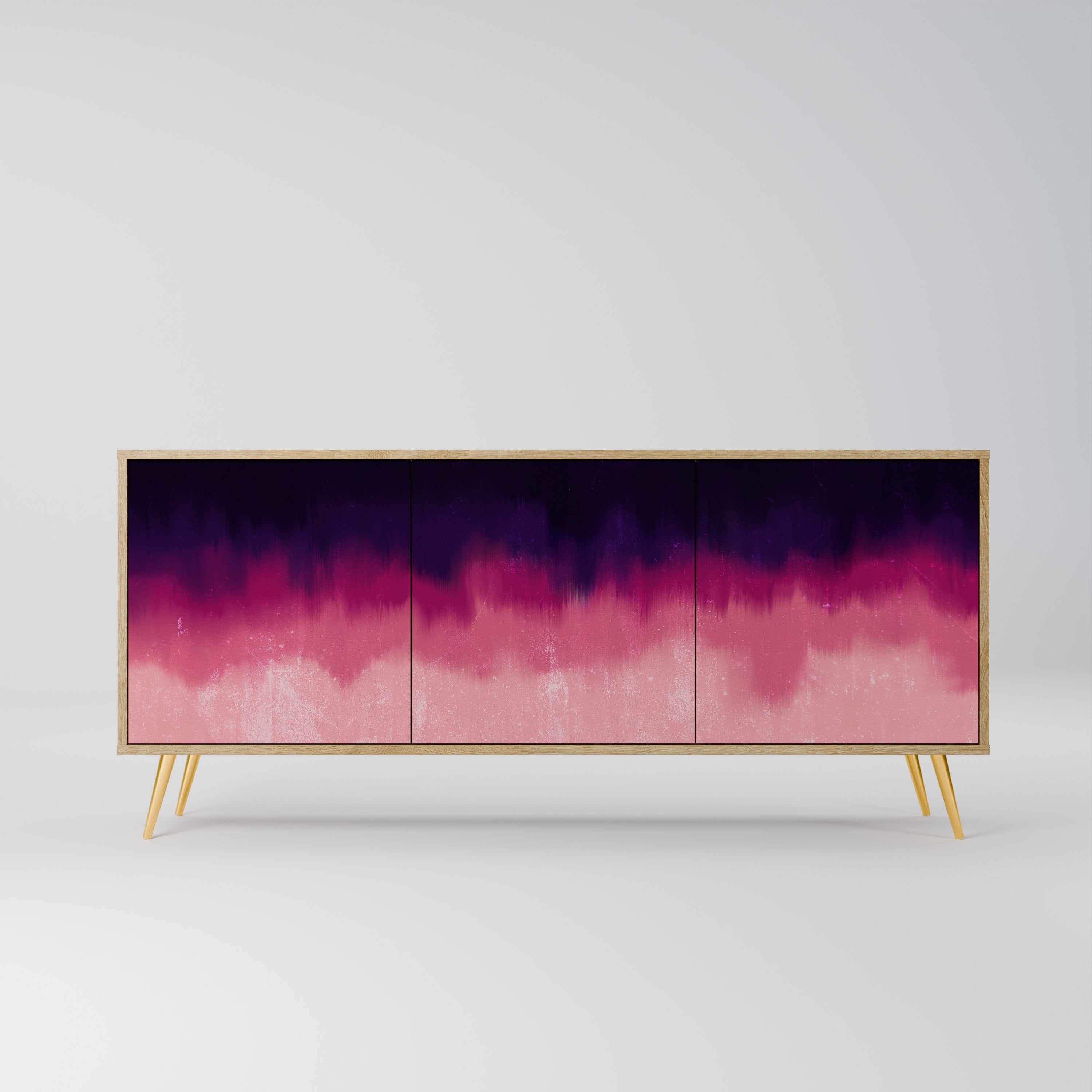 AURORA BOREALIS 3-Door Sideboard in Oak Effect