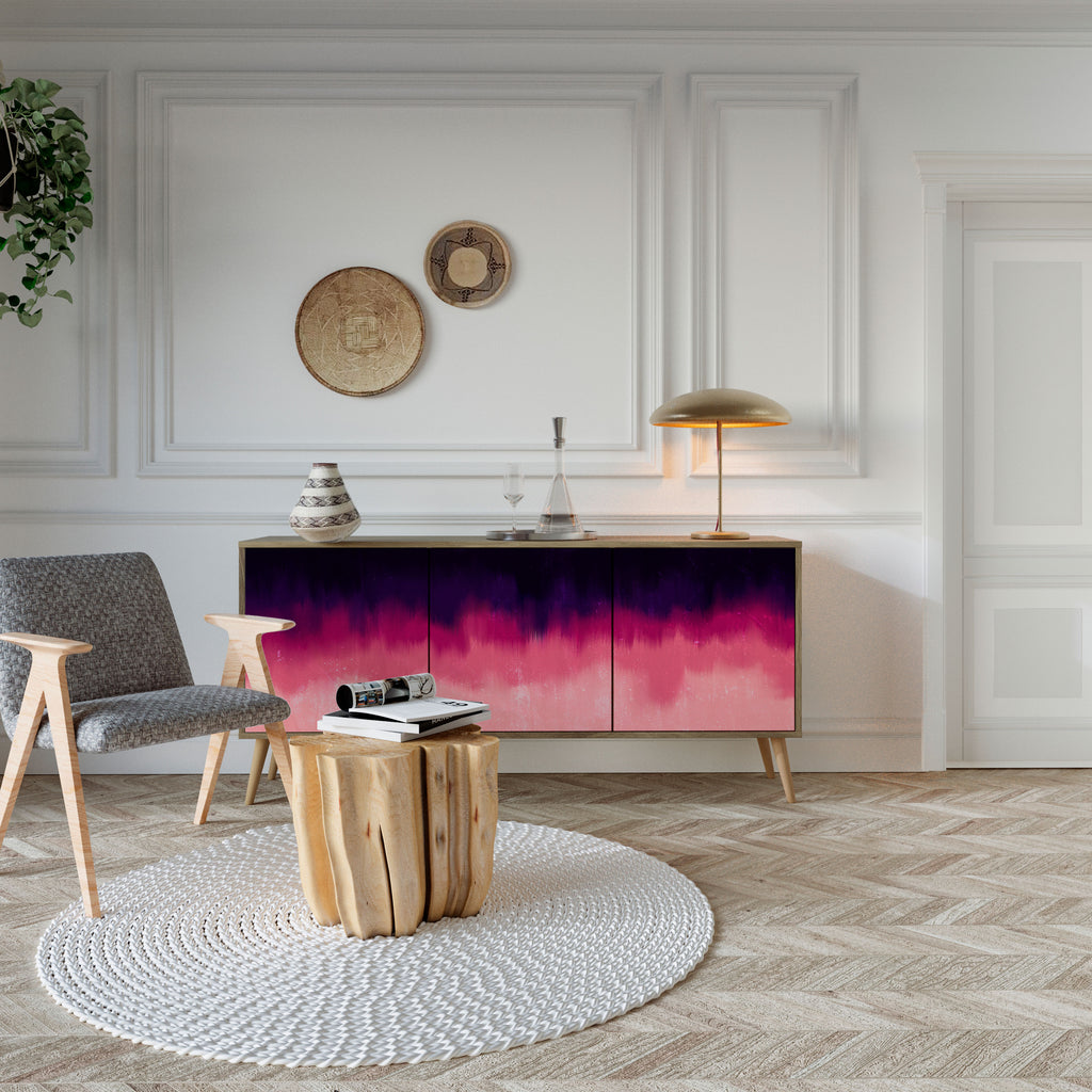 AURORA BOREALIS 3-Door Sideboard in Oak Effect