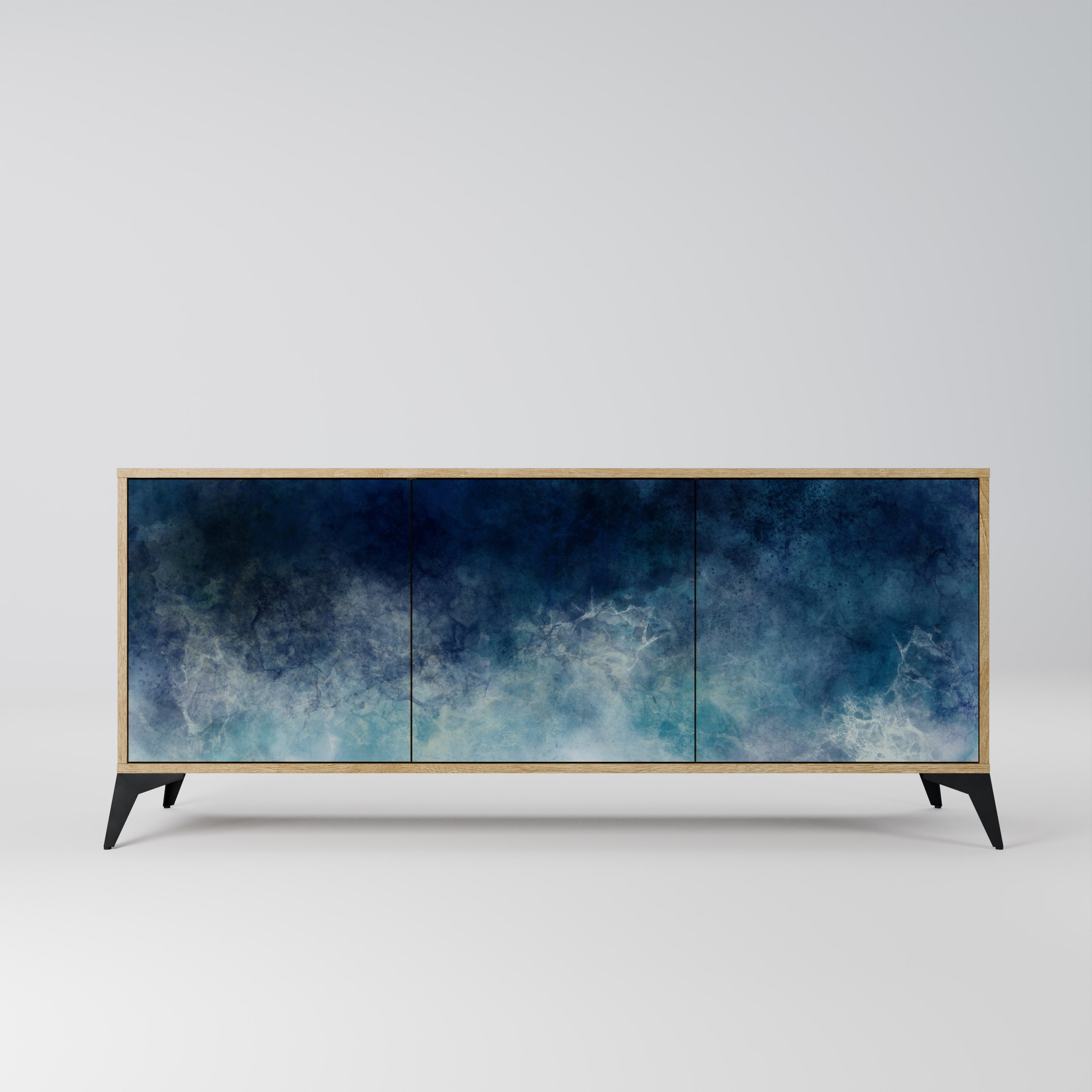 CELESTIAL FALL 3-Door Sideboard in Oak Effect