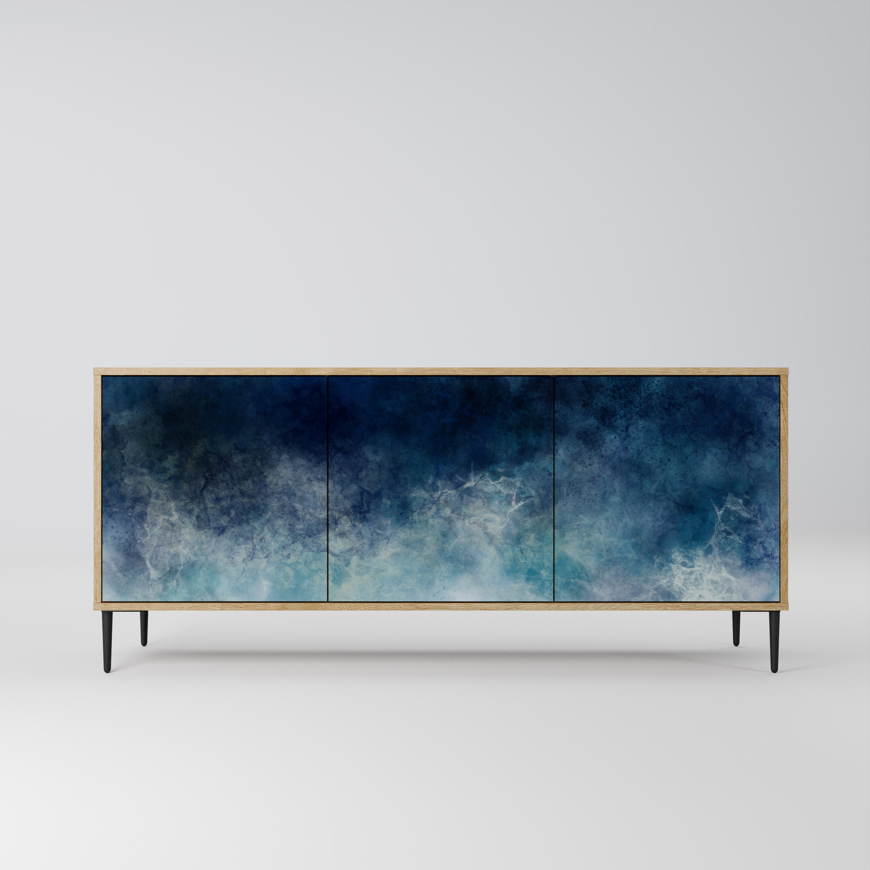 CELESTIAL FALL 3-Door Sideboard in Oak Effect