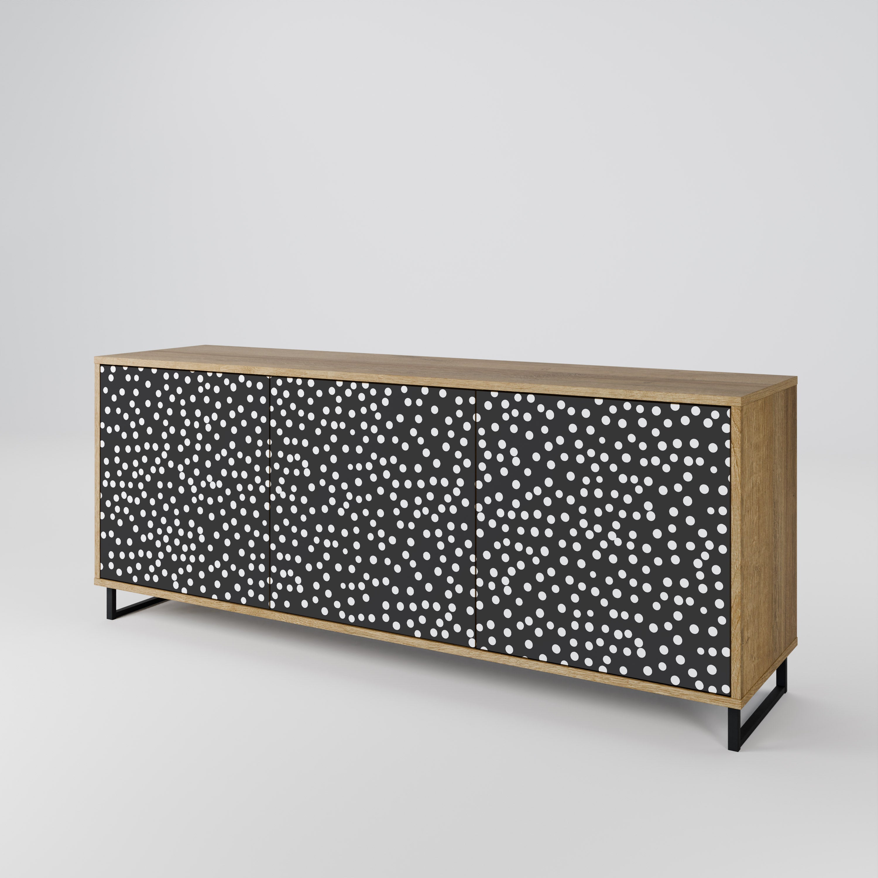 BLINDING LIGHTS 3-Door Sideboard in Oak Effect