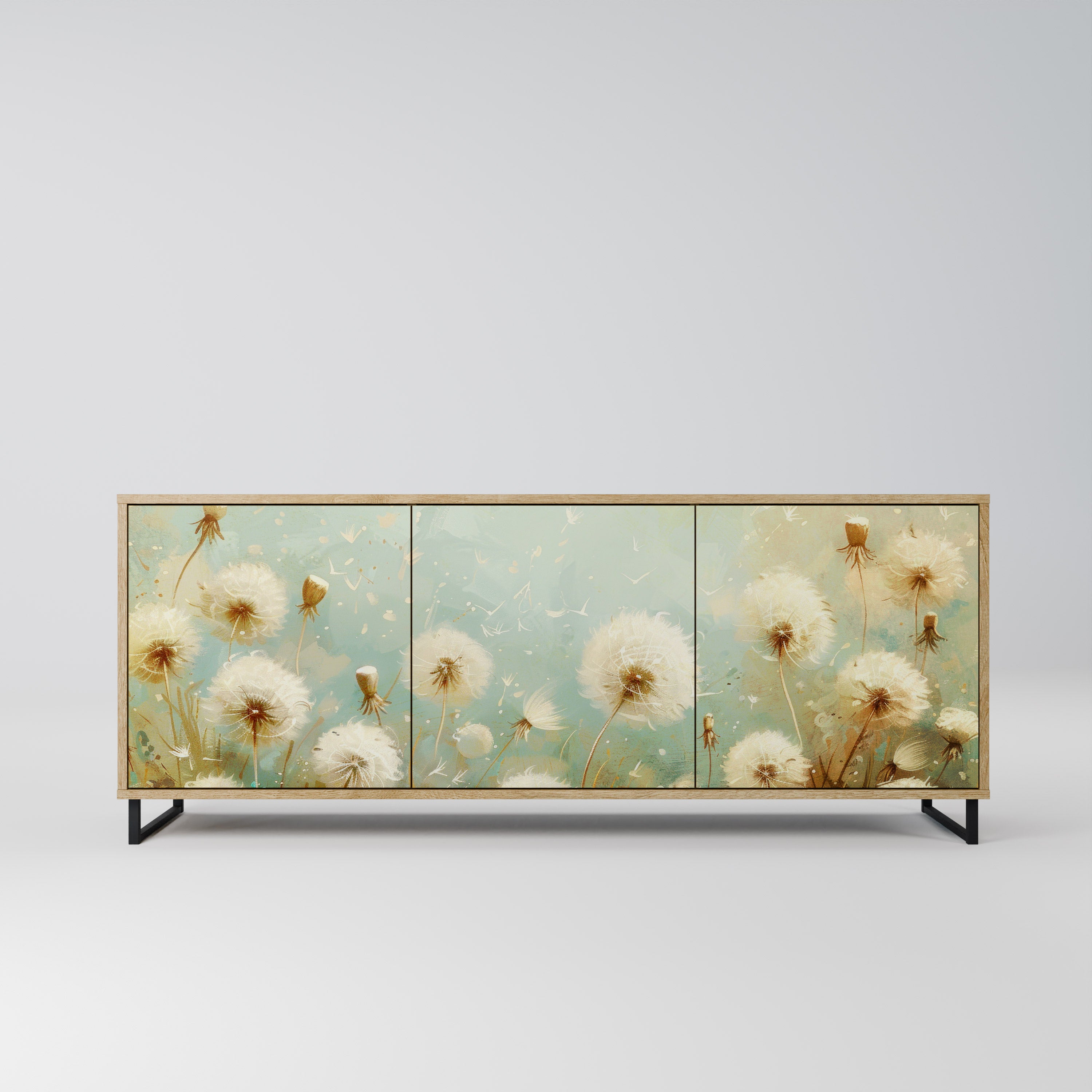 DREAMY MEADOW 3-Door Sideboard in Oak Effect