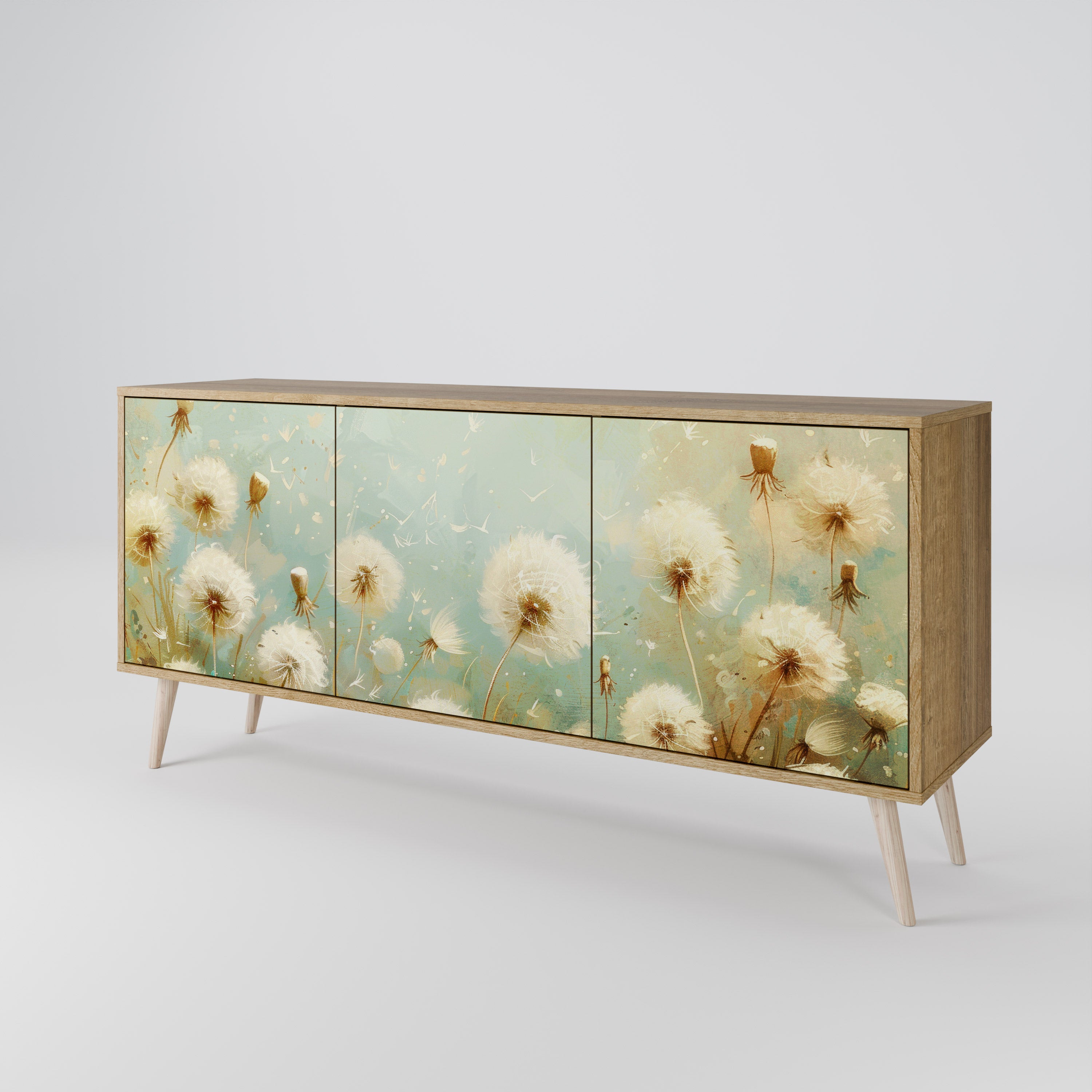DREAMY MEADOW 3-Door Sideboard in Oak Effect