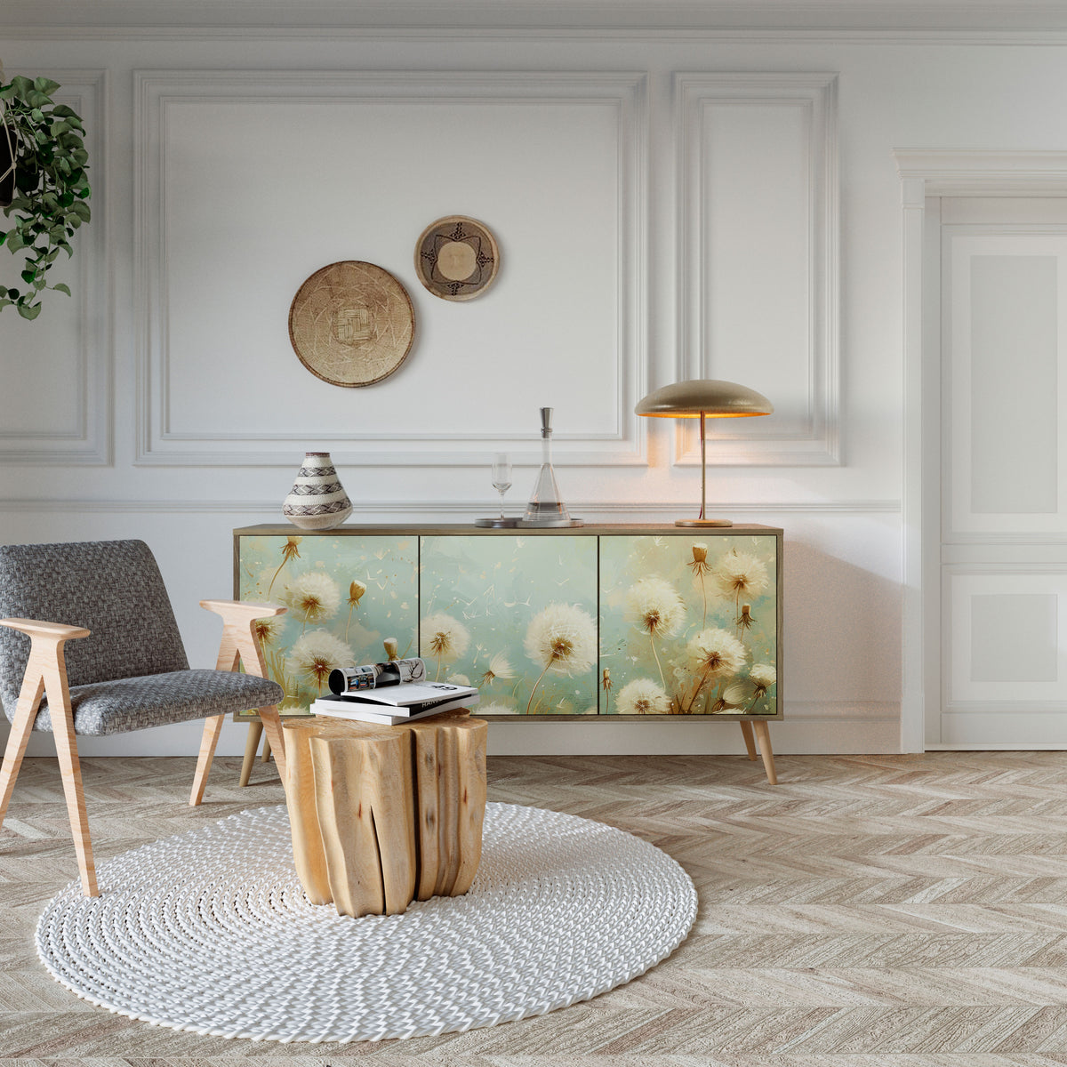 DREAMY MEADOW 3-Door Sideboard