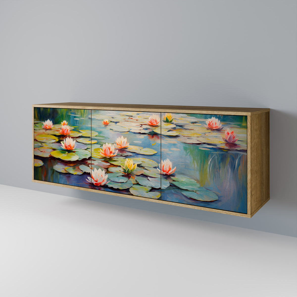 BLOOMING WATERS Aparador de 3 Puertas