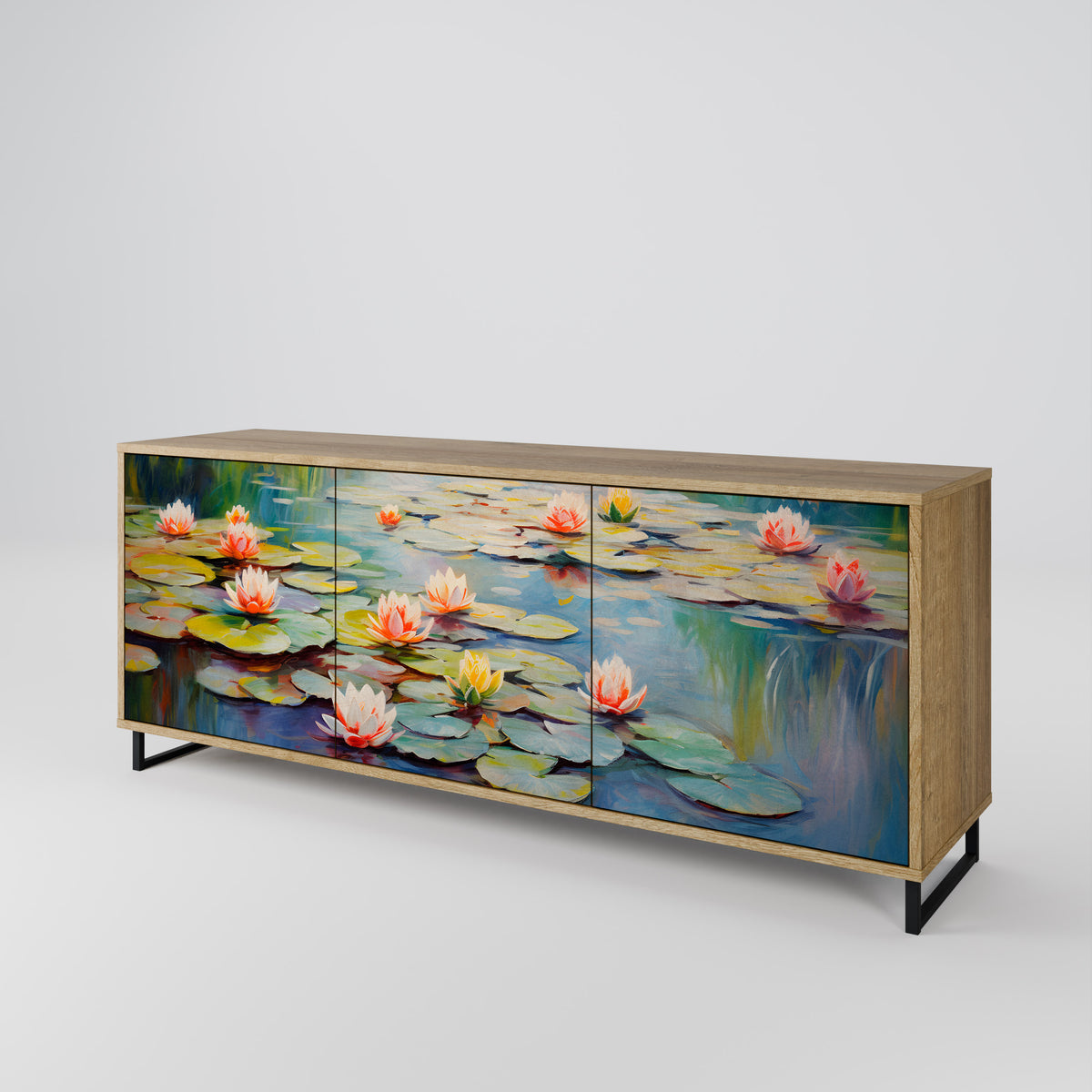 BLOOMING WATERS Aparador de 3 Puertas