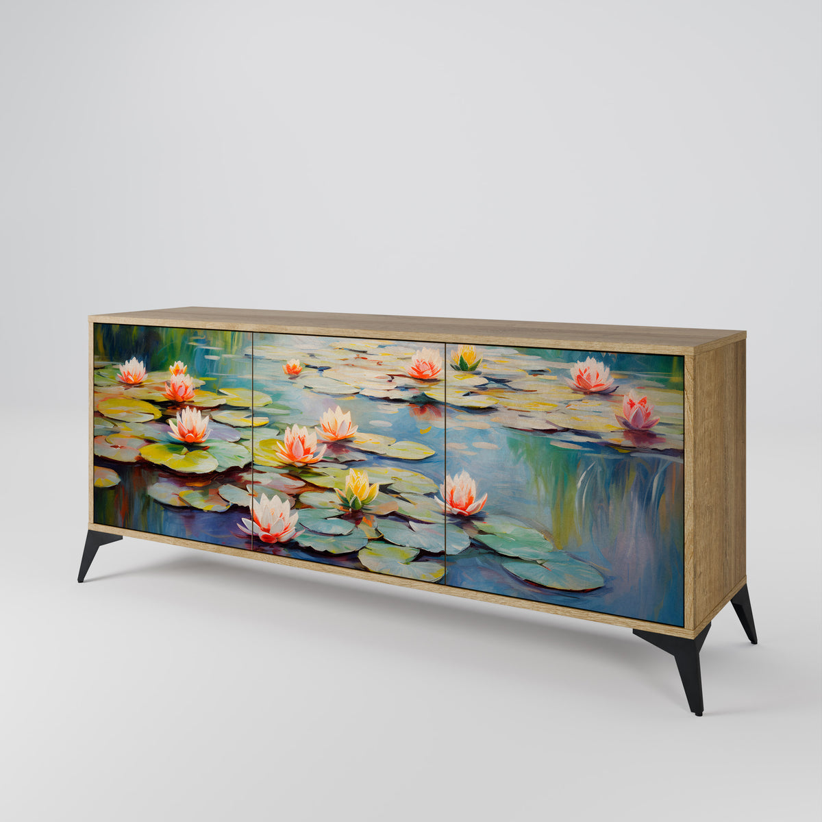BLOOMING WATERS Aparador de 3 Puertas