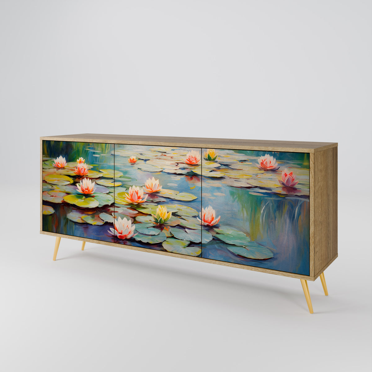 BLOOMING WATERS Aparador de 3 Puertas