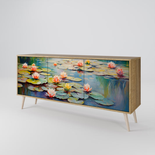 BLOOMING WATERS 3-Door Sideboard