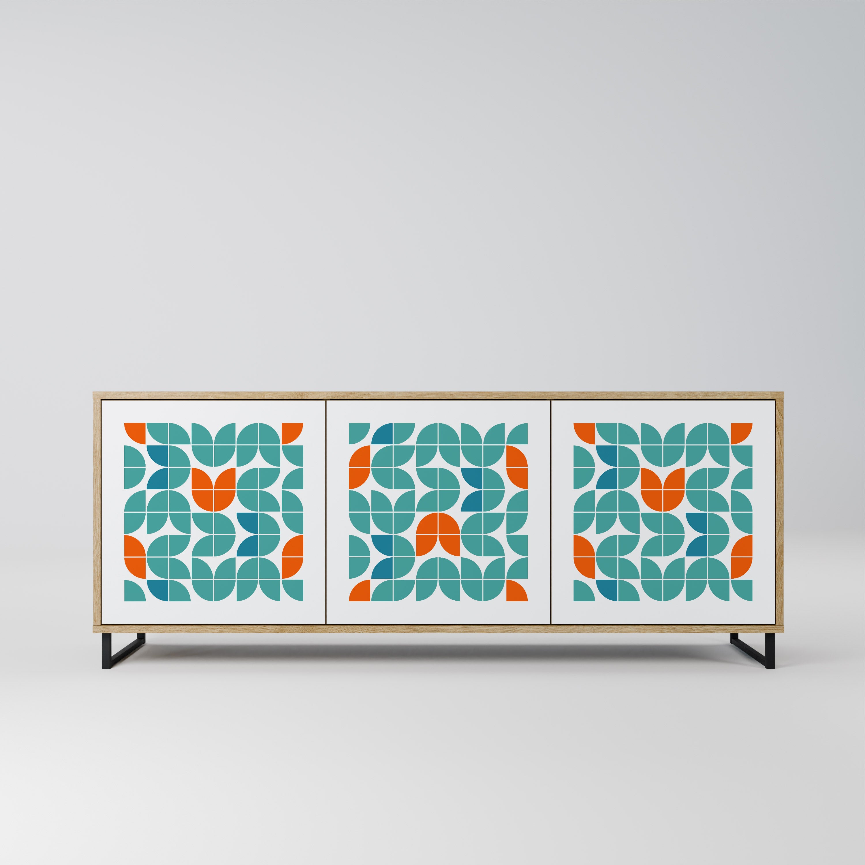 BE THE CHANGE 3-Door Sideboard in Oak Effect