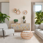 SPRING WHIMSY Aparador de 3 Puertas en Efecto Roble