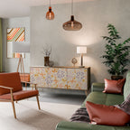 SPRING WHIMSY Aparador de 3 Puertas en Efecto Roble