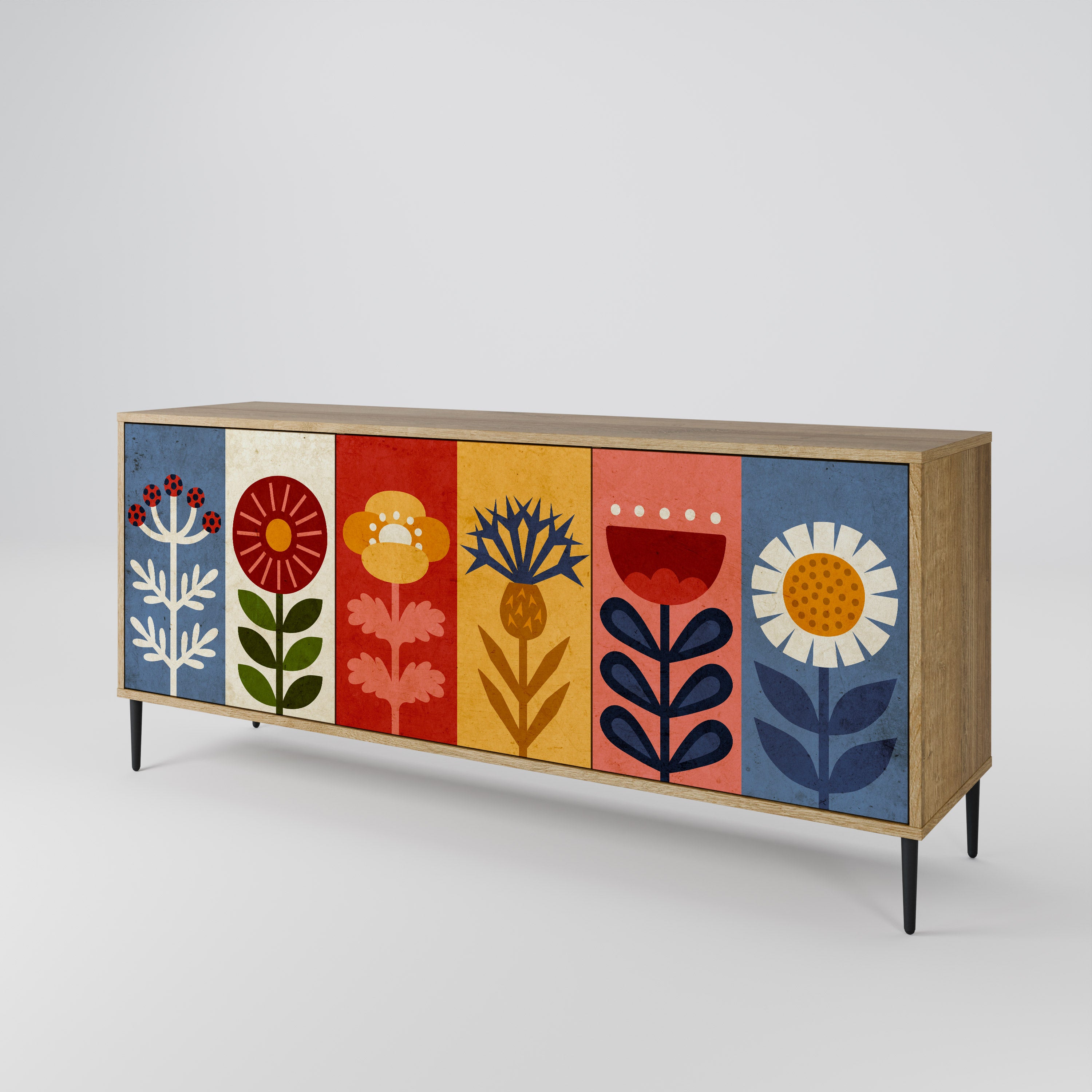 SCANDIC FLOWERET 3-Door Sideboard