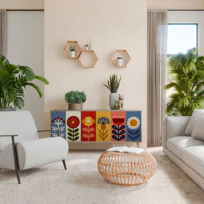 SCANDIC FLOWERET Aparador de 3 Puertas